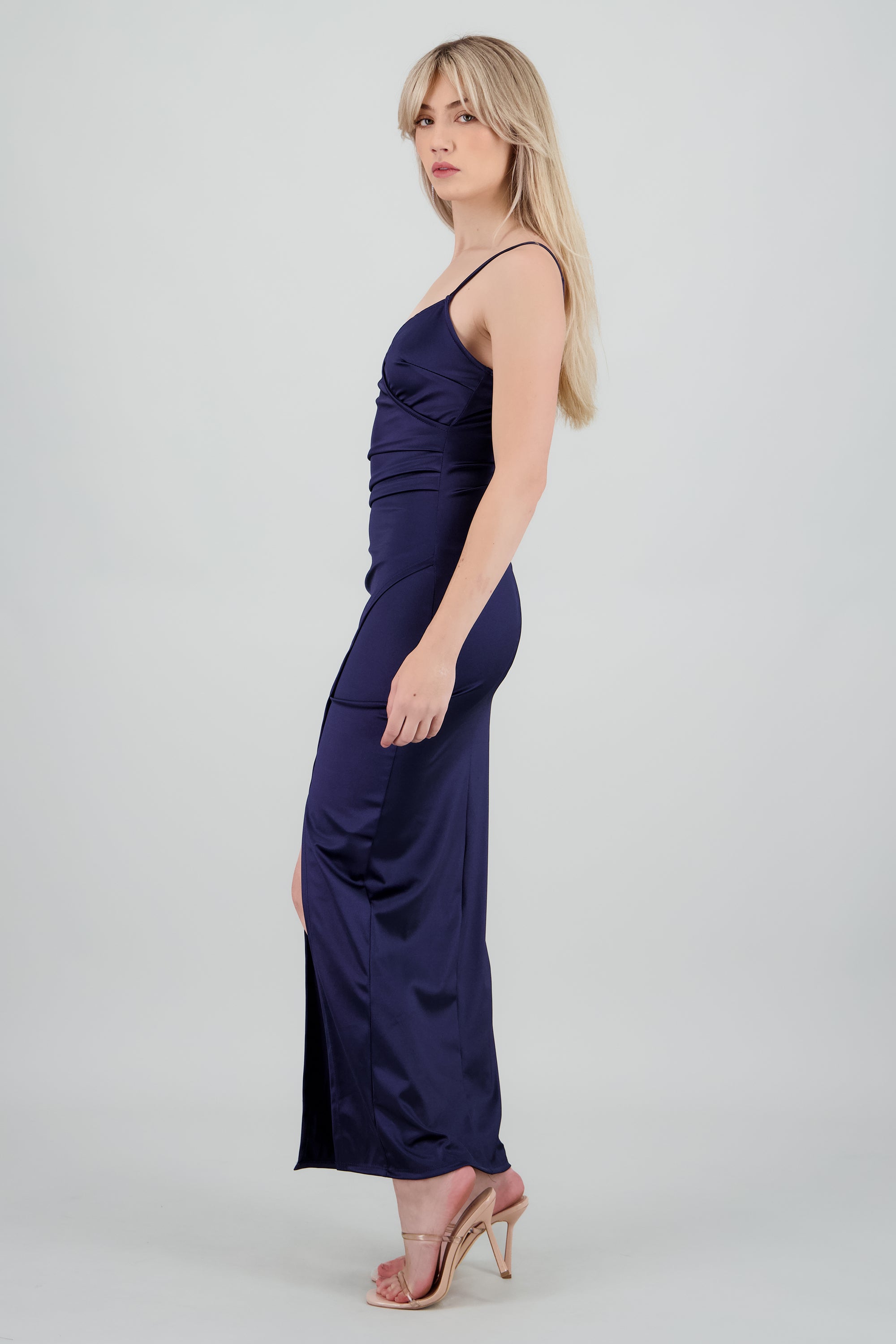 Vestido satinado midi MARINO