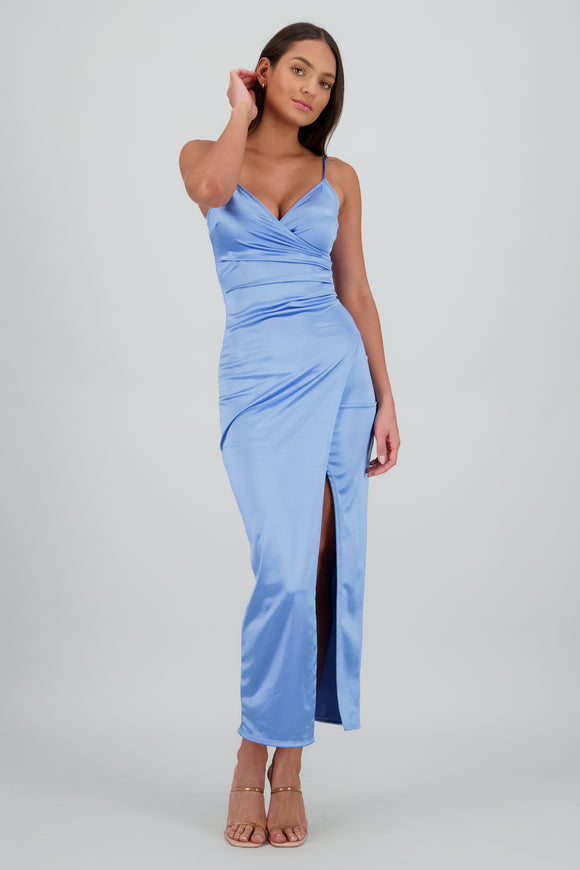 Vestido satinado midi