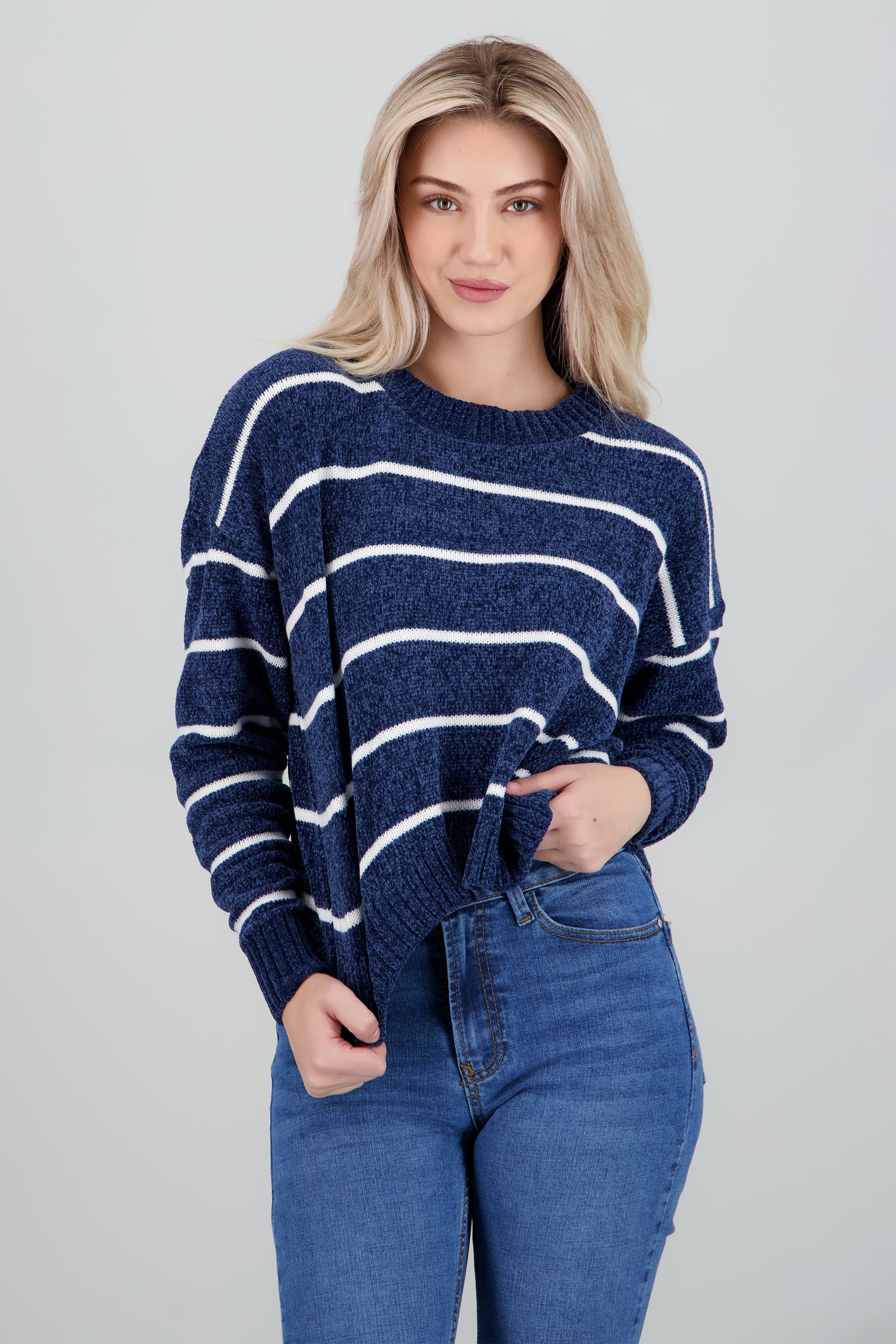 Sueter suave rayas delgadas MARINO COMBO