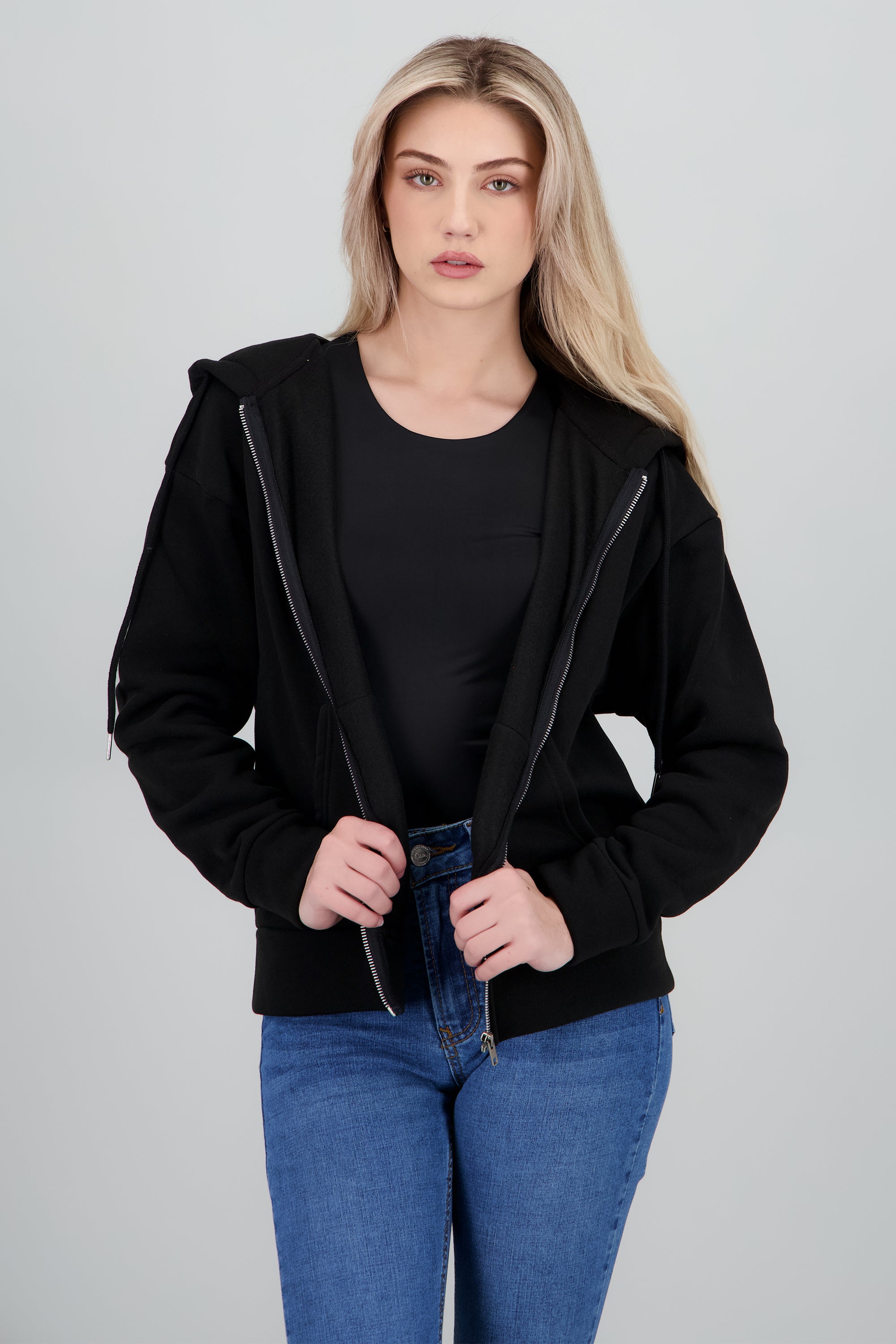 Chamarra estampado estrella animal print NEGRO