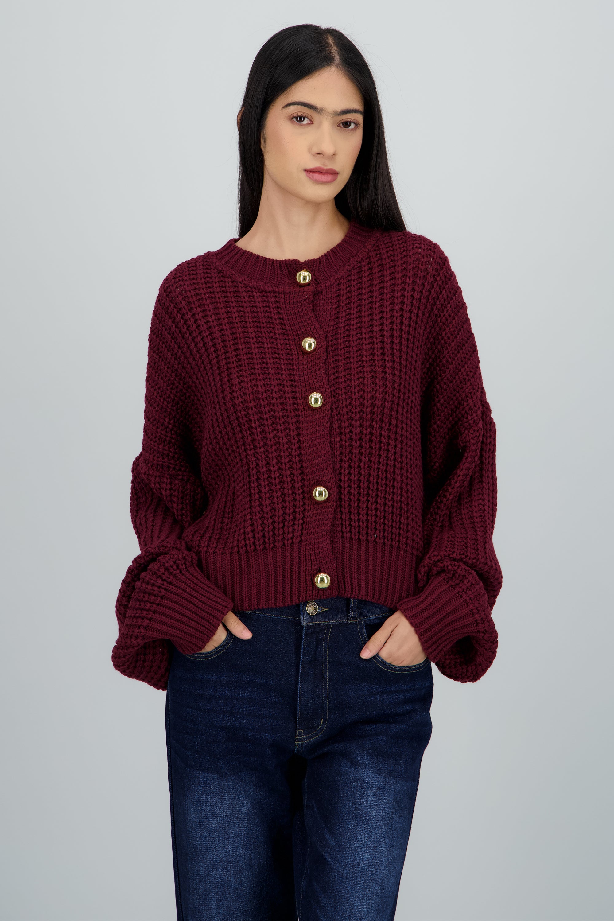 Cardigan mangas abullonadas oversized VINO