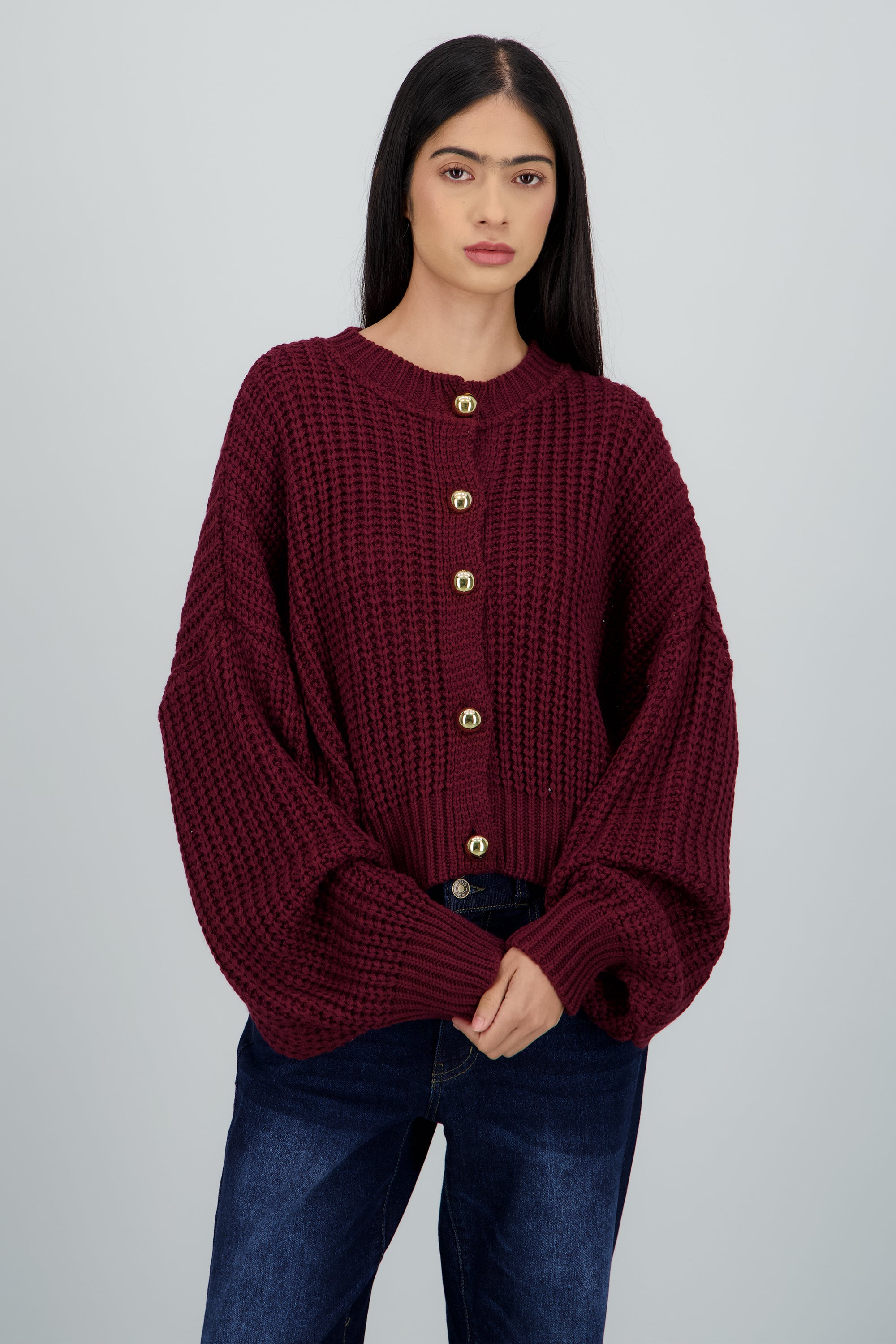 Cardigan mangas abullonadas oversized VINO