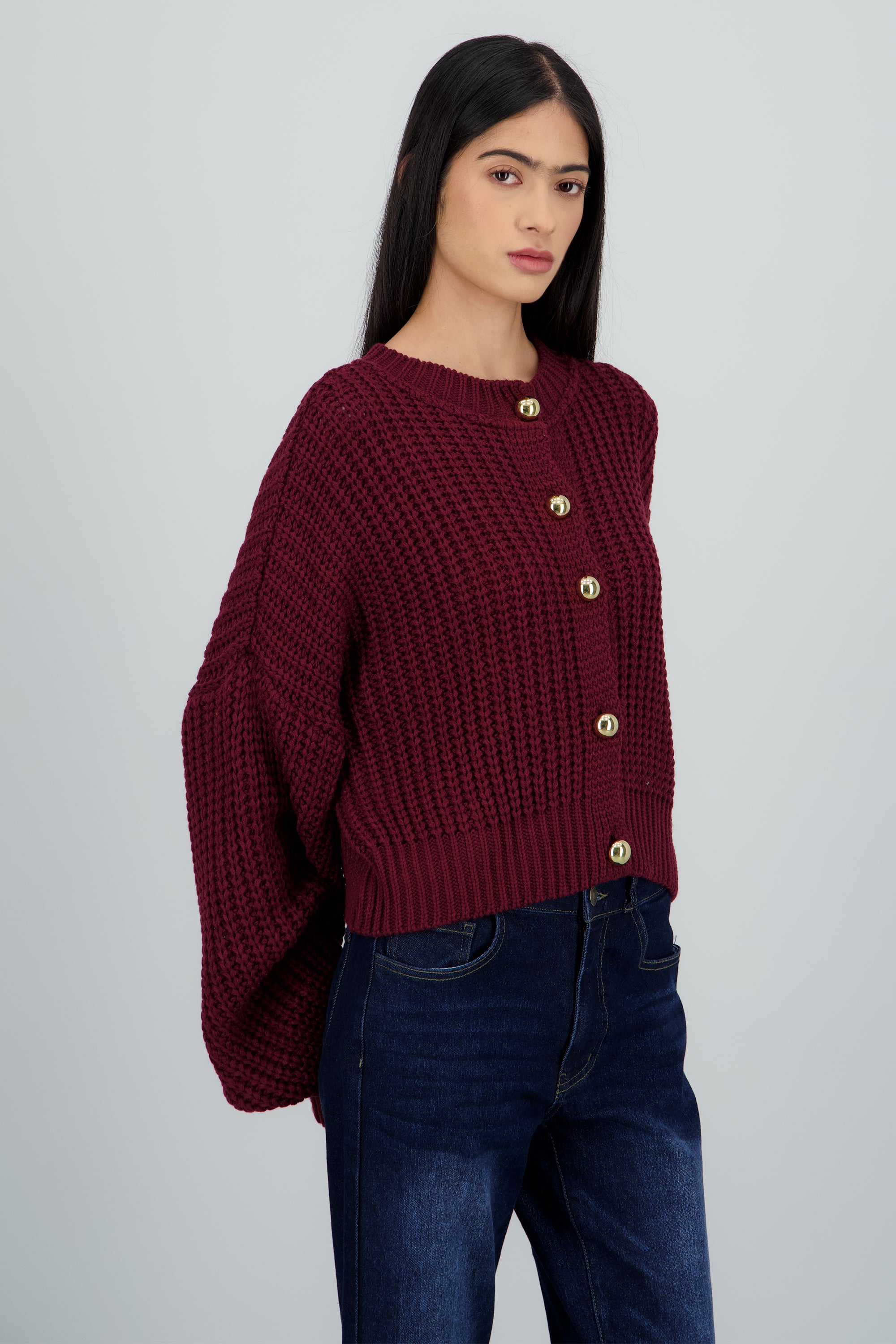 Cardigan mangas abullonadas oversized VINO