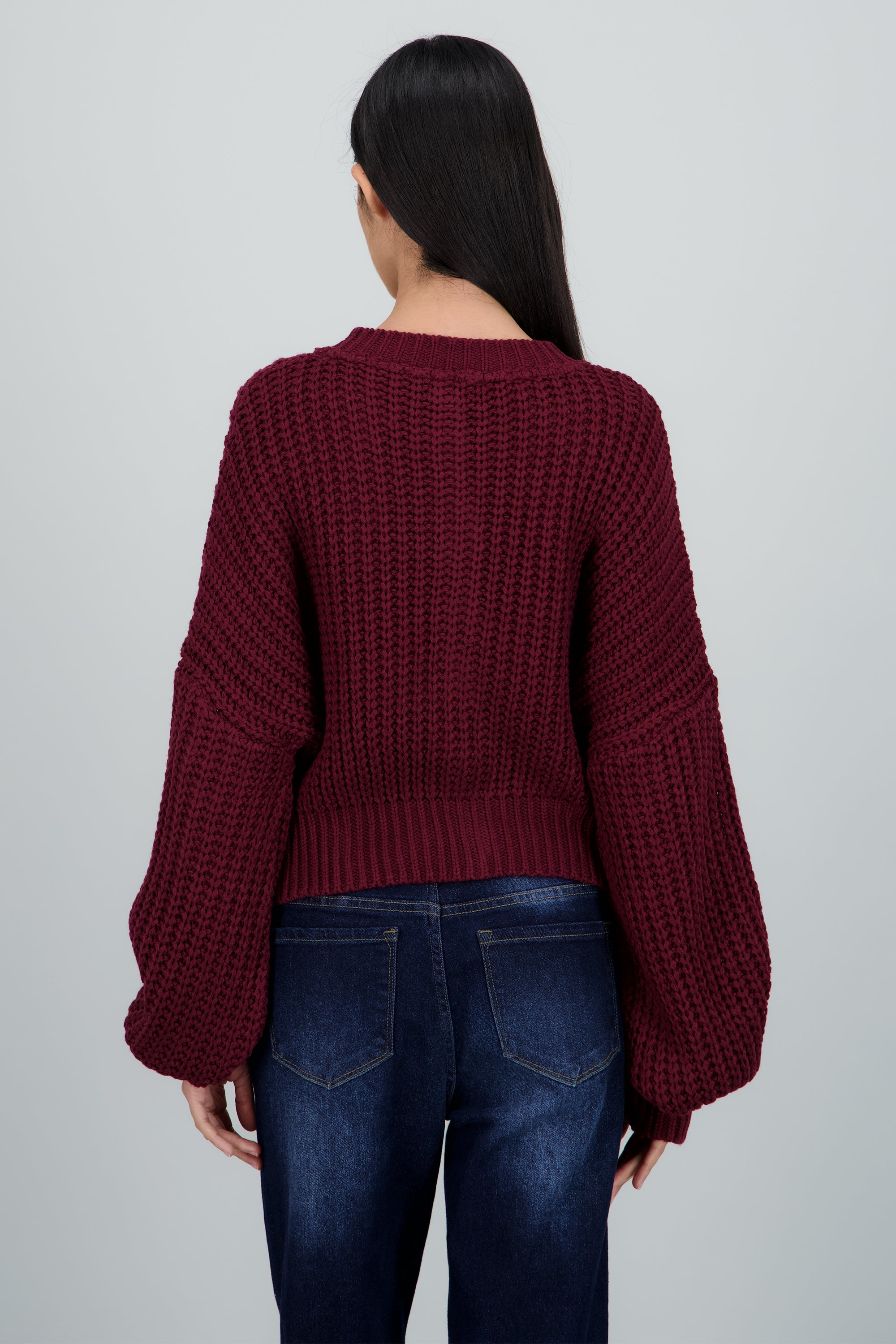 Cardigan mangas abullonadas oversized VINO