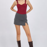 Falda mini lisa