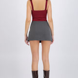 Falda mini lisa