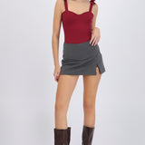 Falda mini lisa