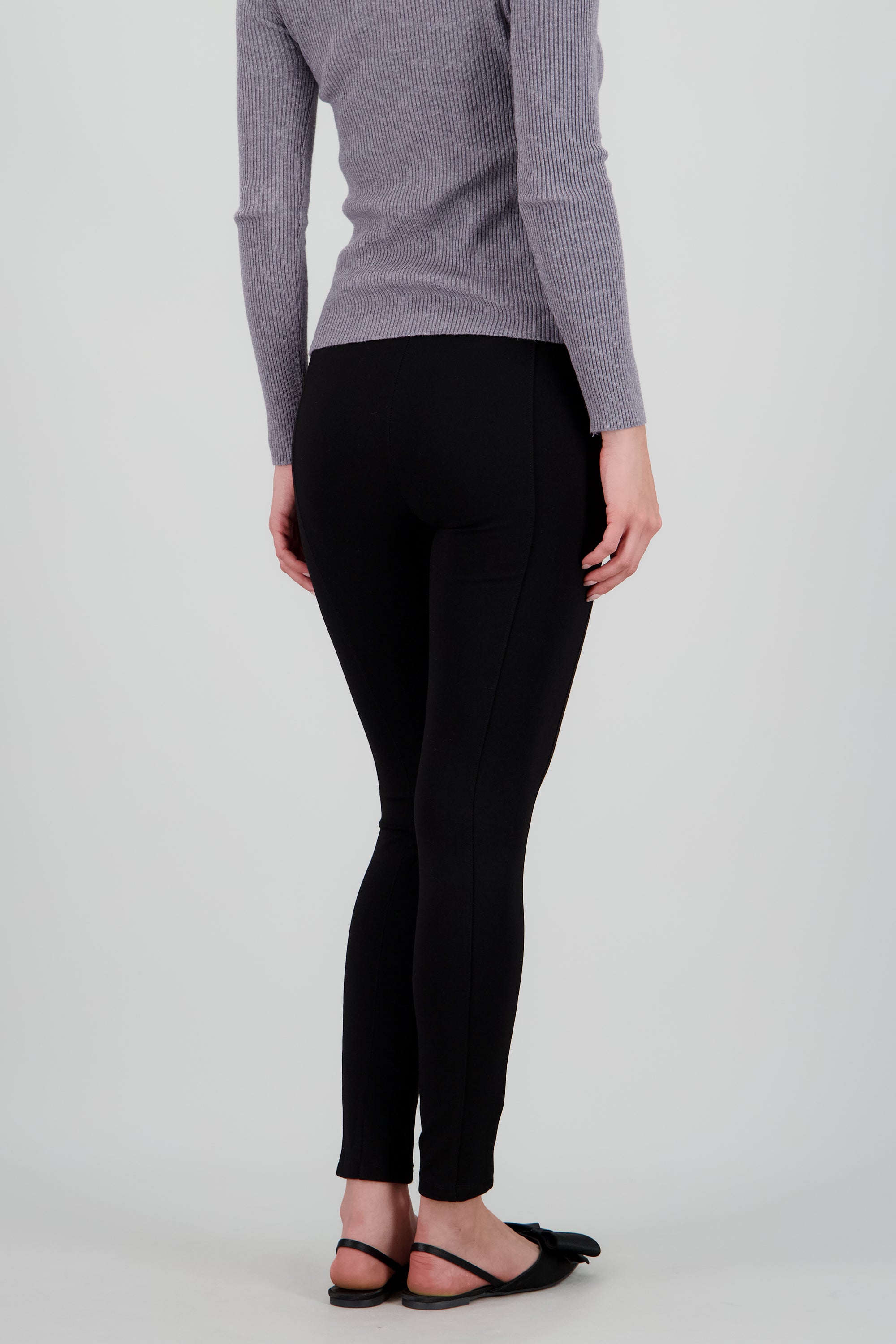 leggings slim fit waistline NEGRO