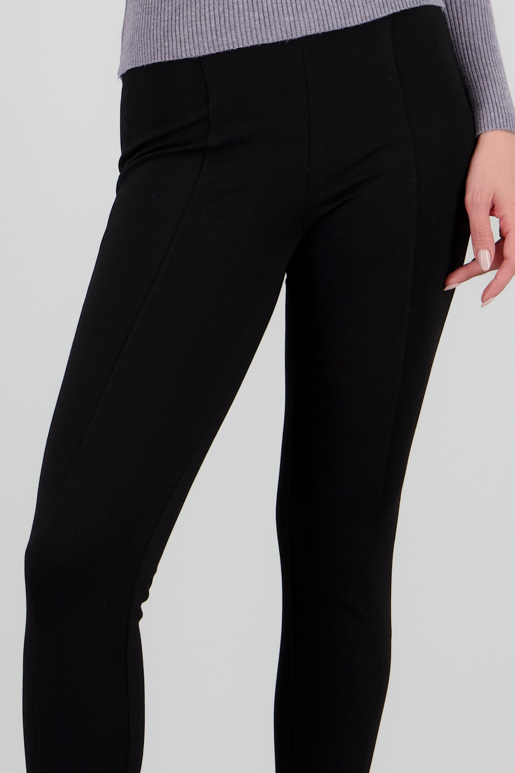 leggings slim fit waistline NEGRO