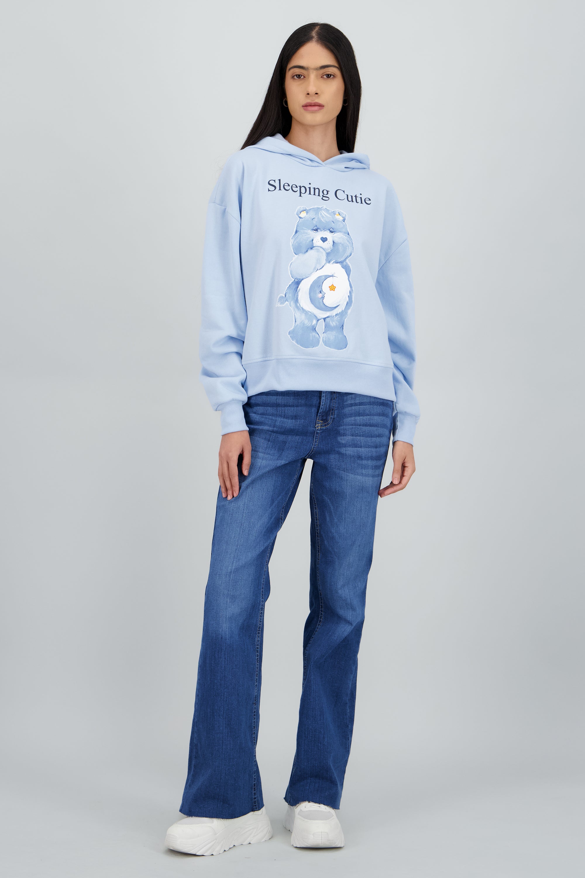 Sudadera gorro sleeping cutie AZUL PASTEL