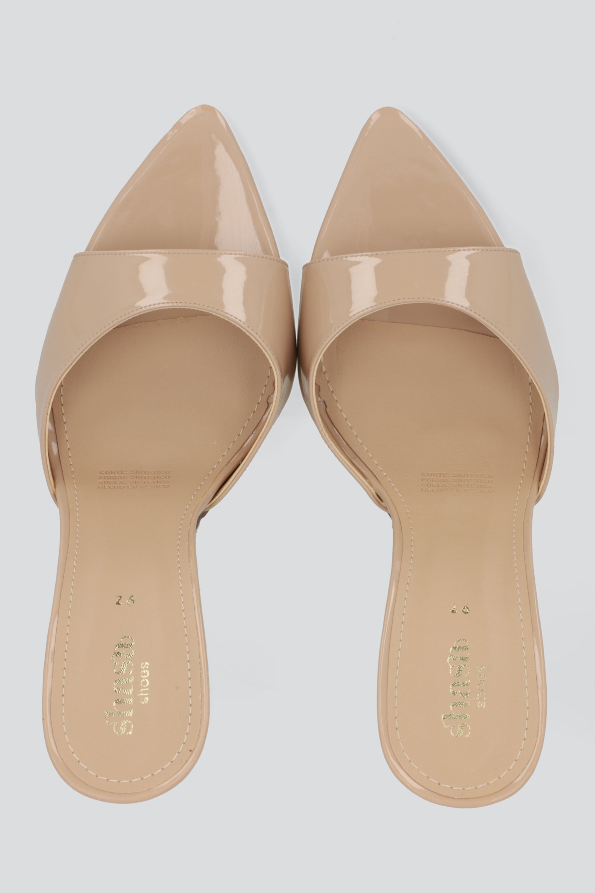 Tacon pointy peep toe NUDE
