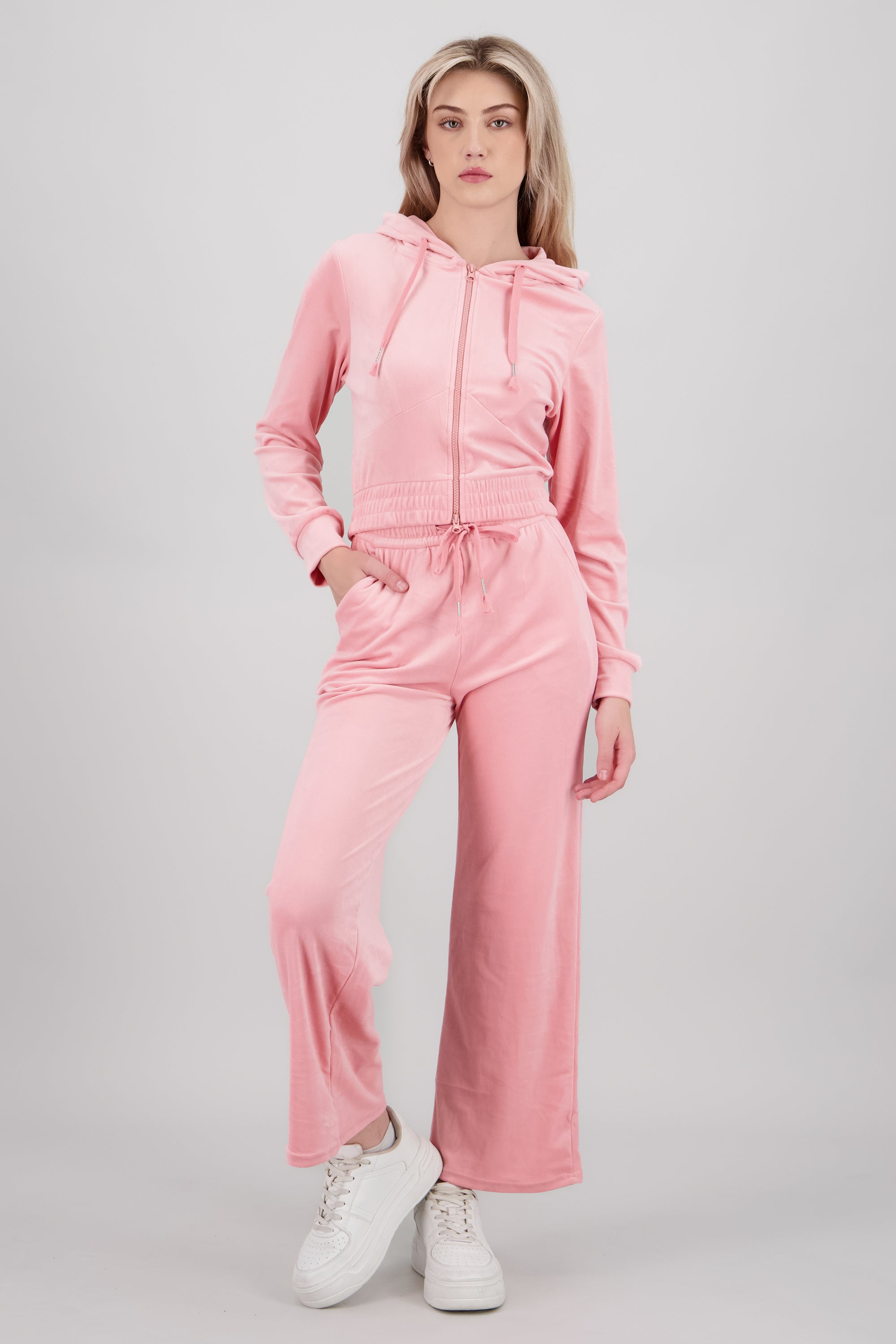 Jogger velvet bolsas ROSA