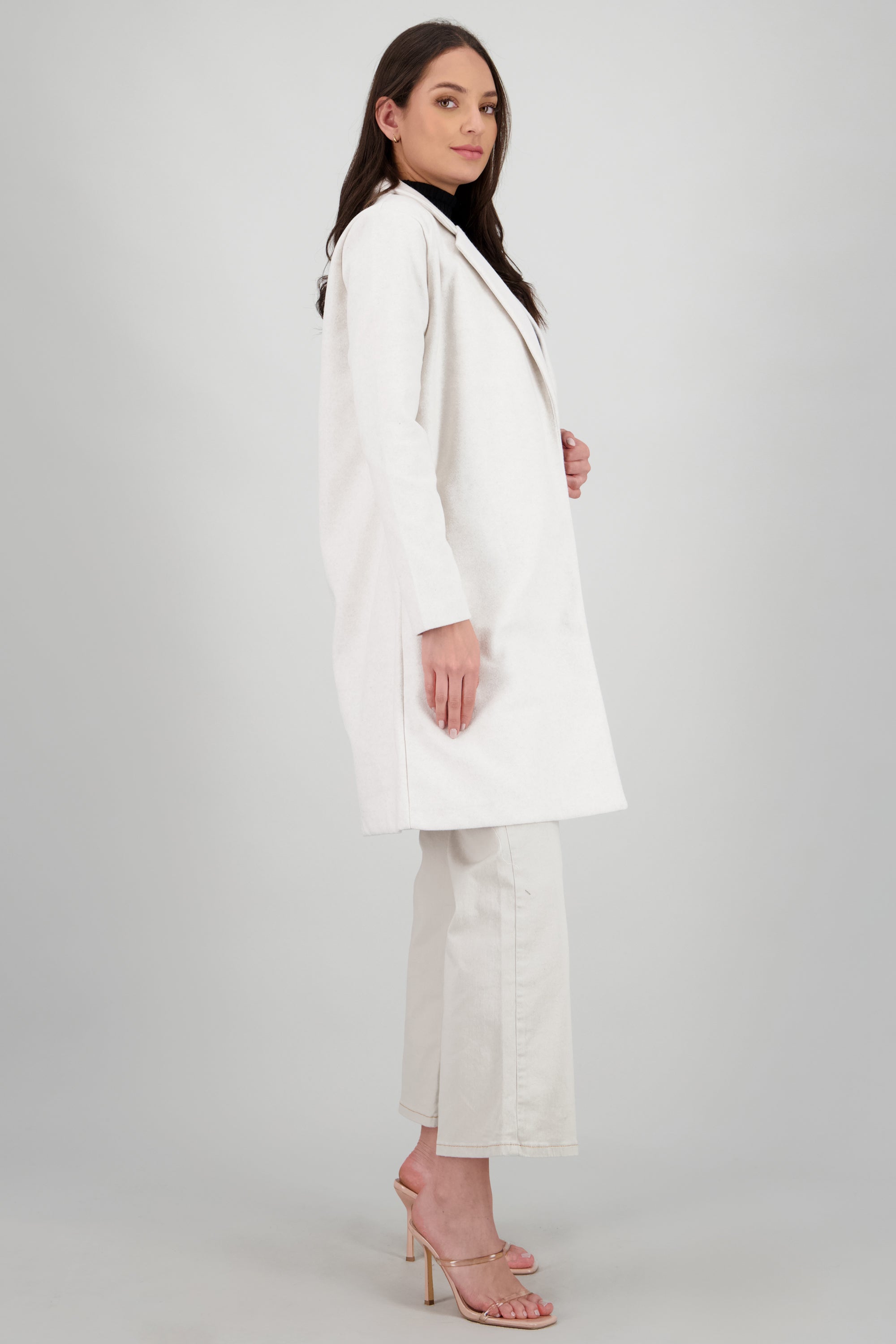 Saco largo liso CREMA