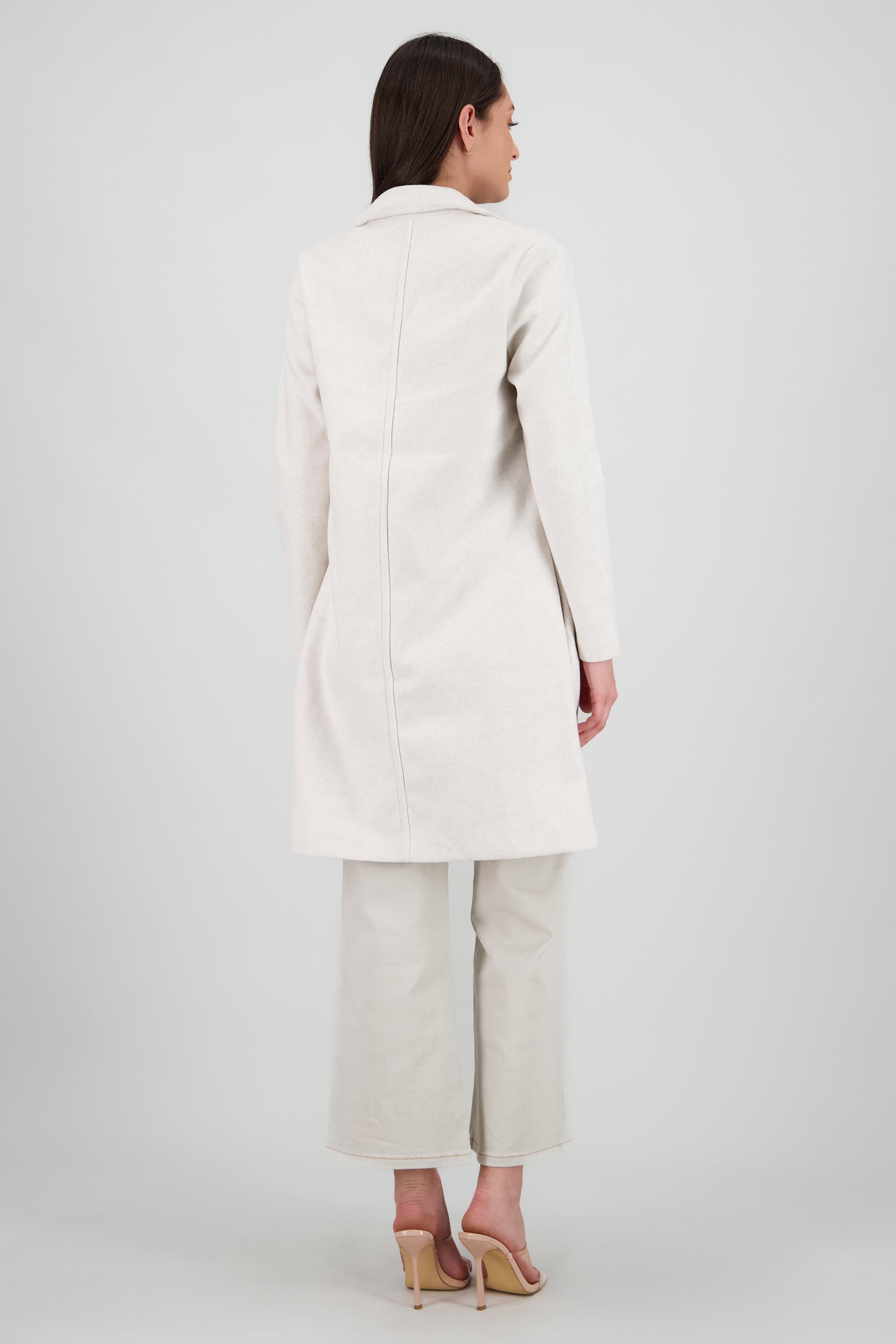 Saco largo liso CREMA