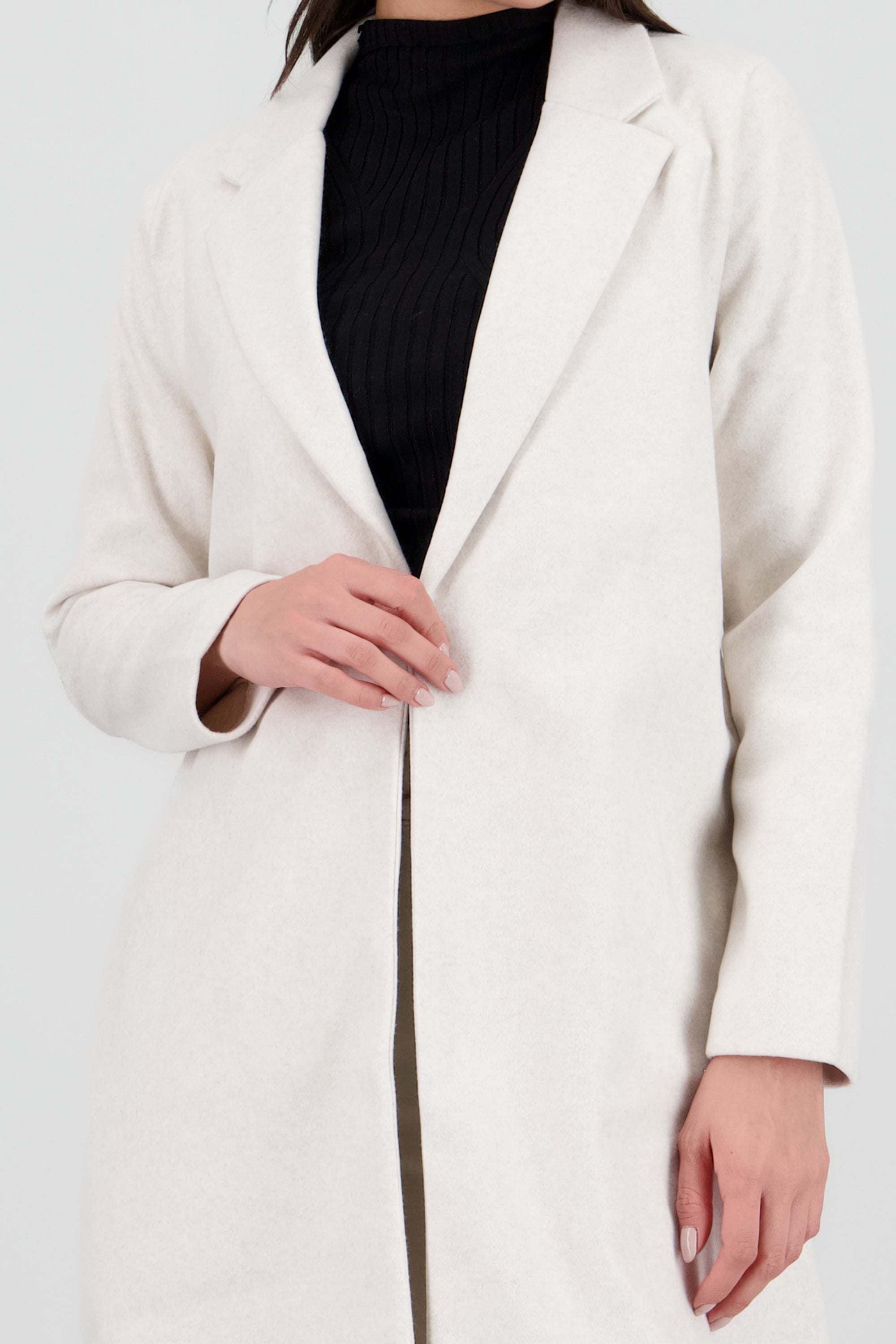 Saco largo liso CREMA