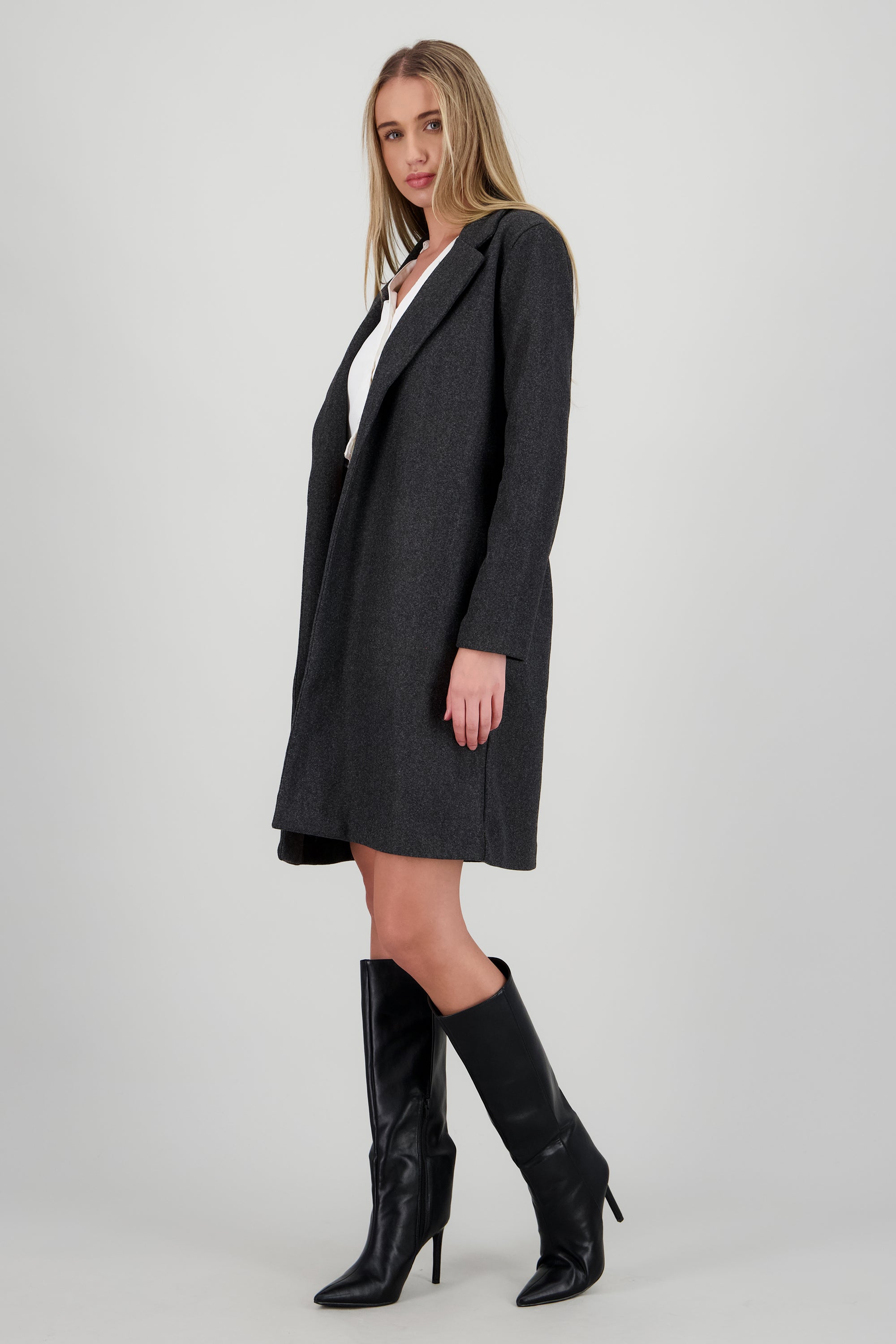 Saco largo liso GRIS JASPE