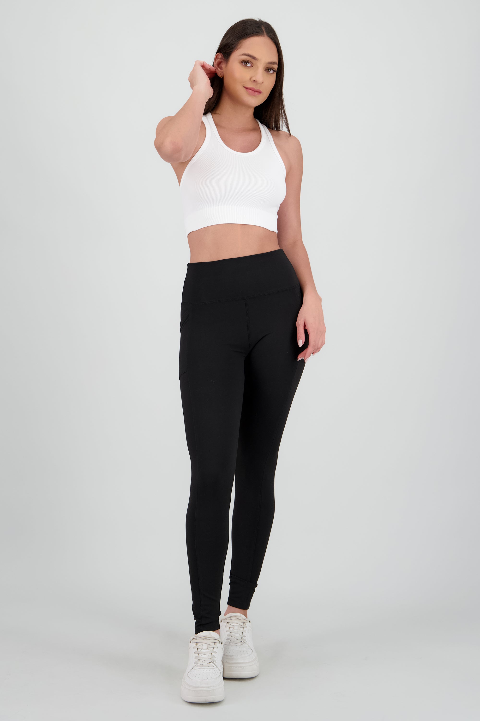 Leggings cargo pretina NEGRO