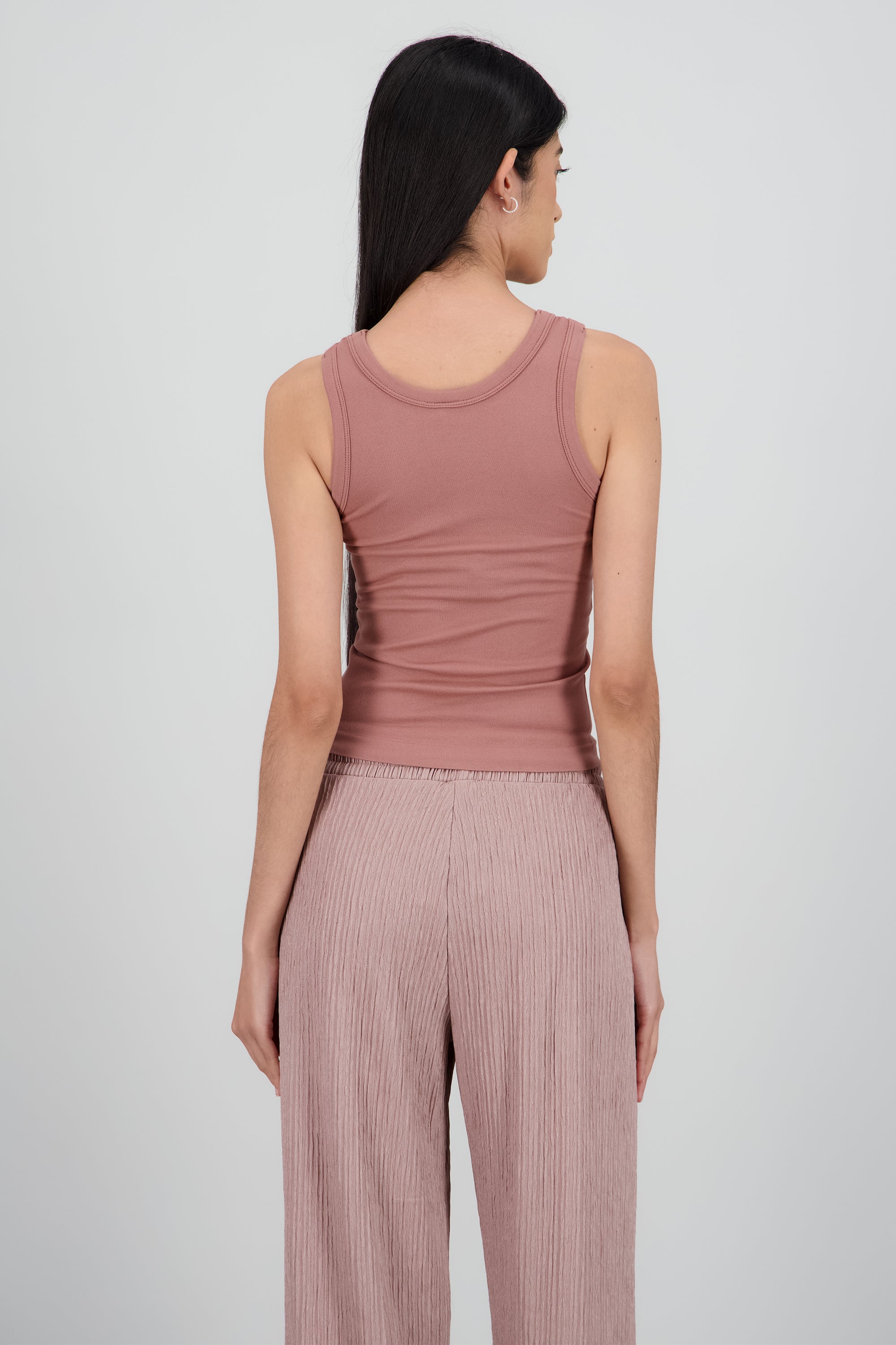 Top sin mangas contraste CAFE COMBO