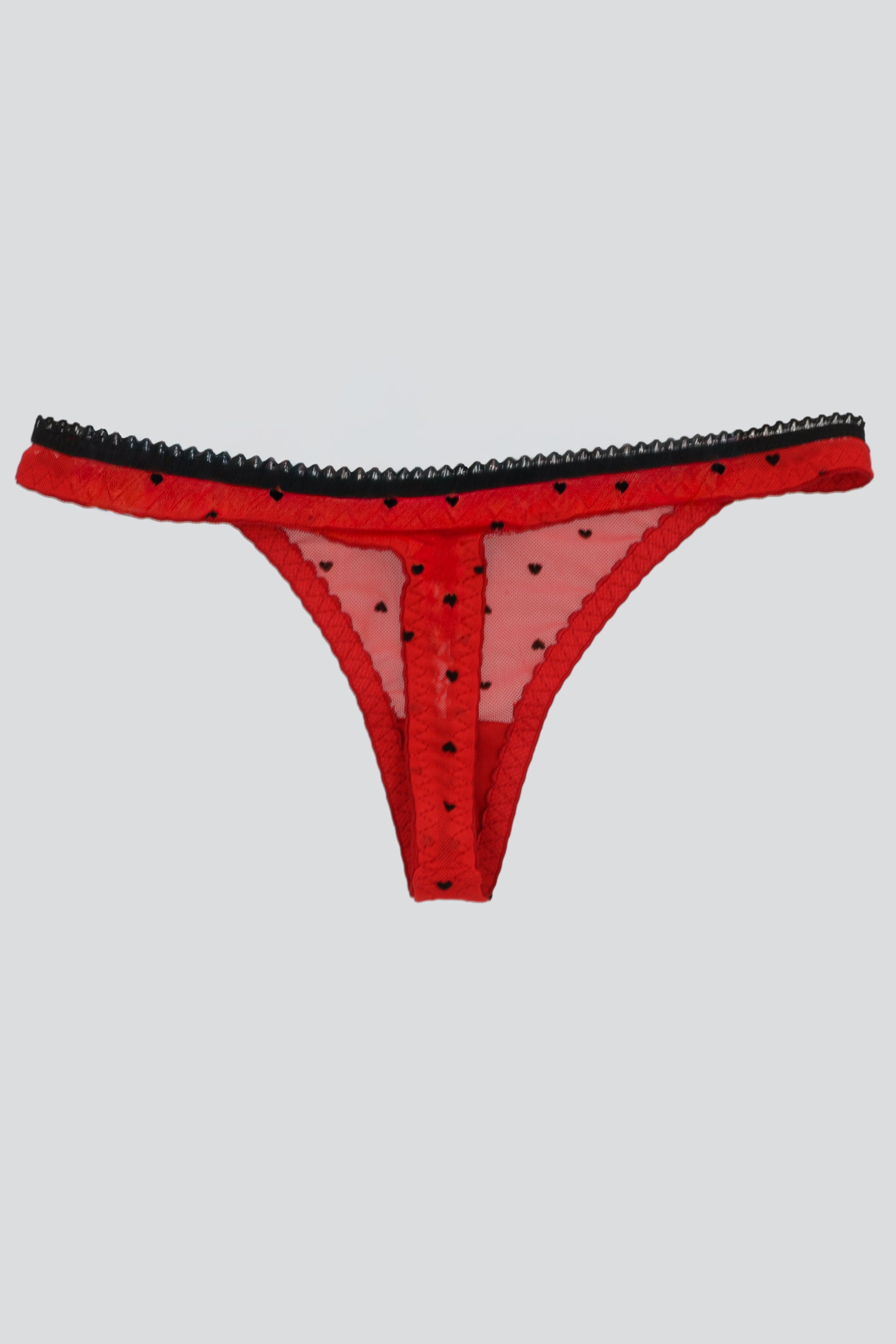 Tanga mini corazones bies ROJO