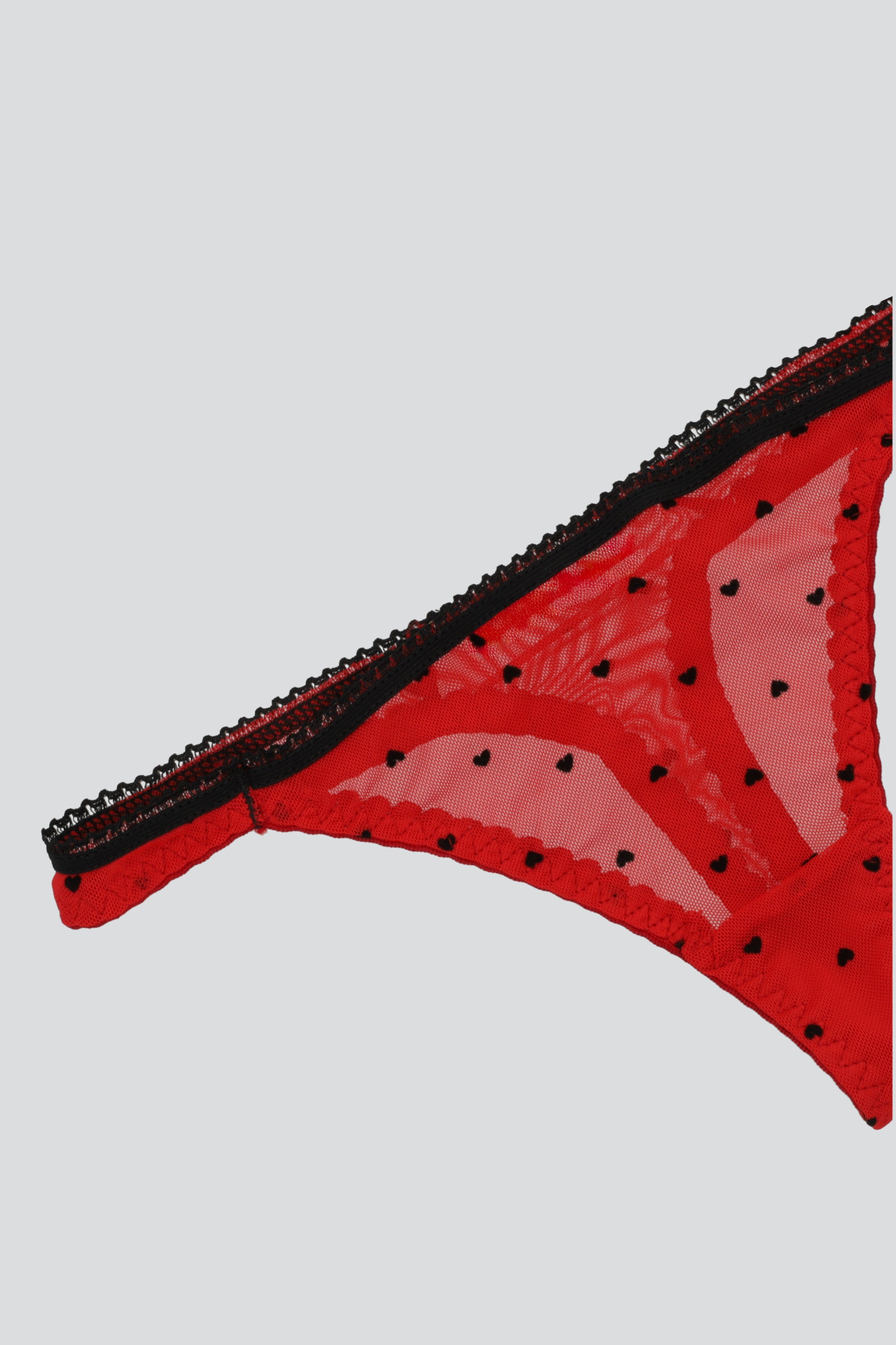 Tanga mini corazones bies ROJO