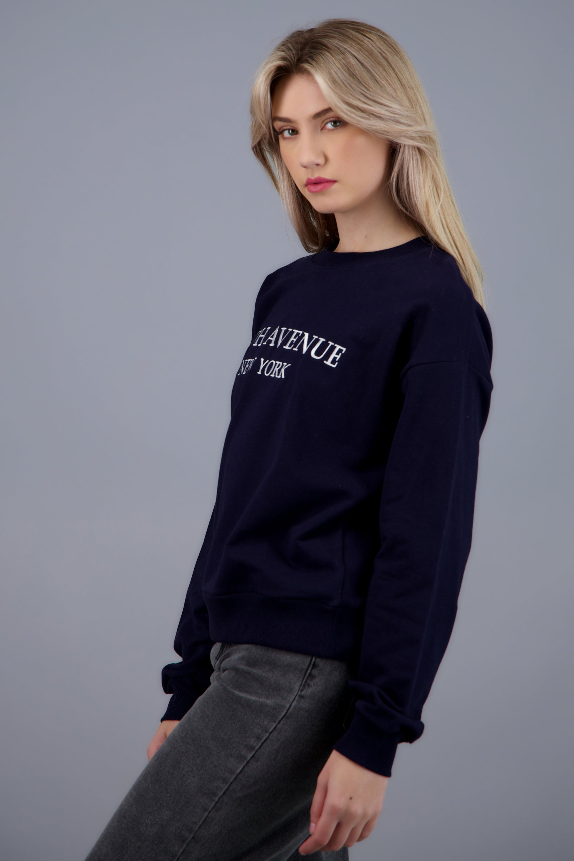 Sudadera estampado nueva york MARINO