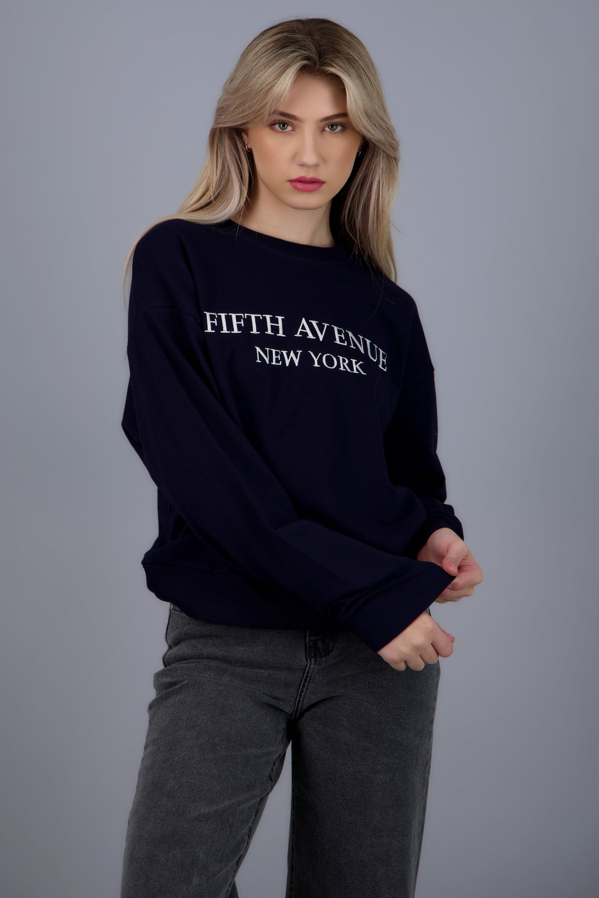 Sudadera estampado nueva york MARINO