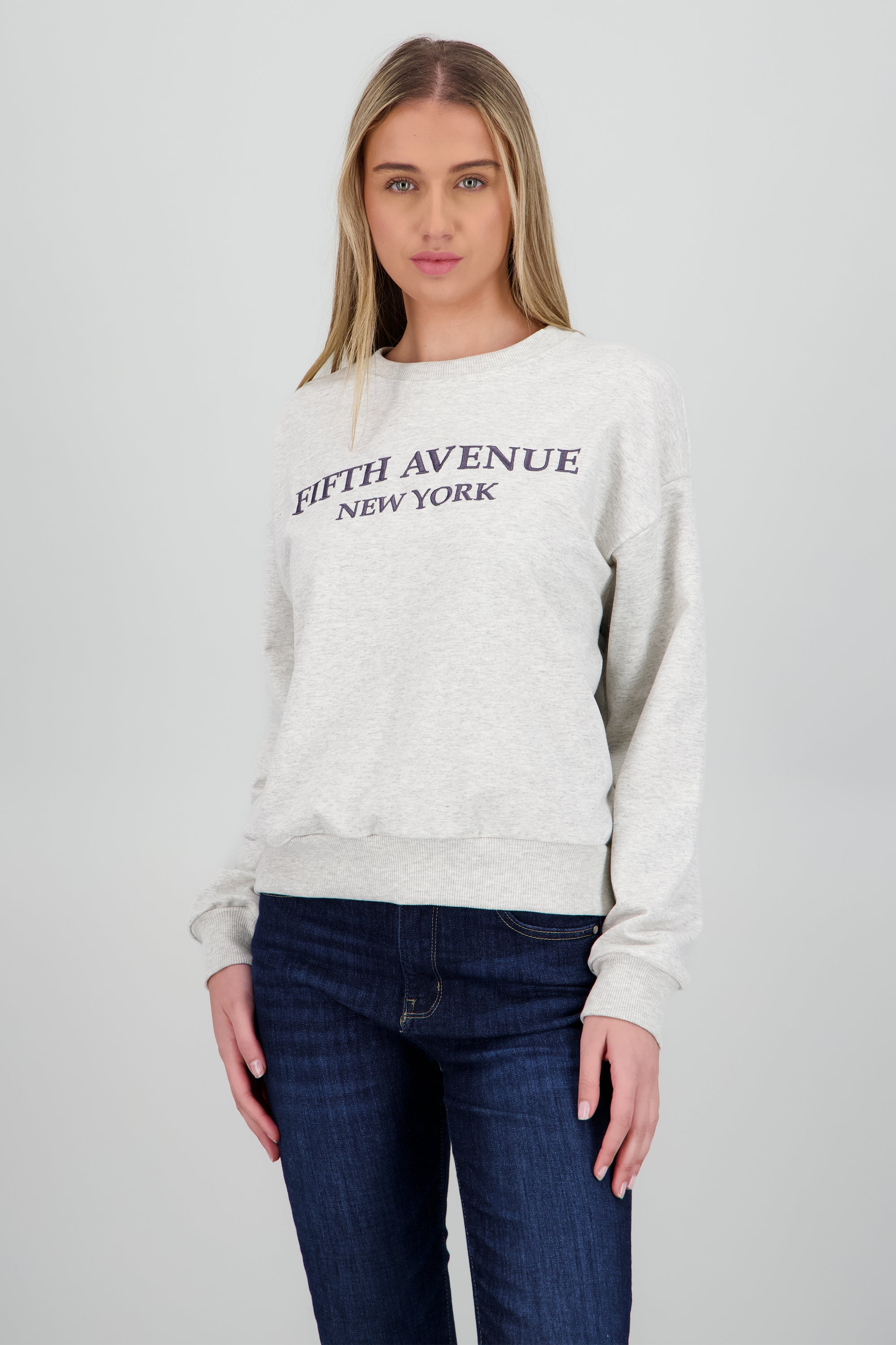 Sudadera estampado nueva york GRIS