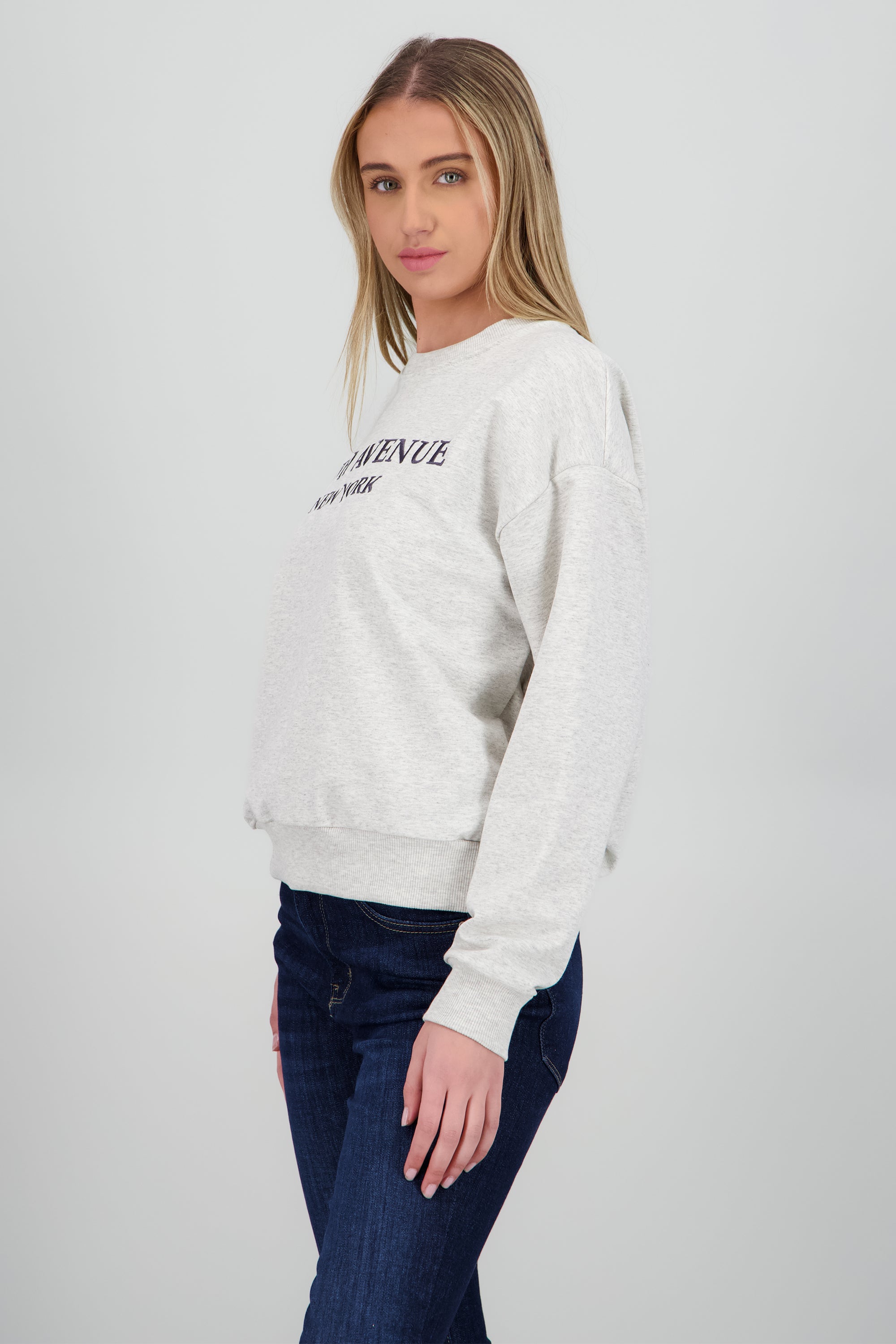 Sudadera estampado nueva york GRIS