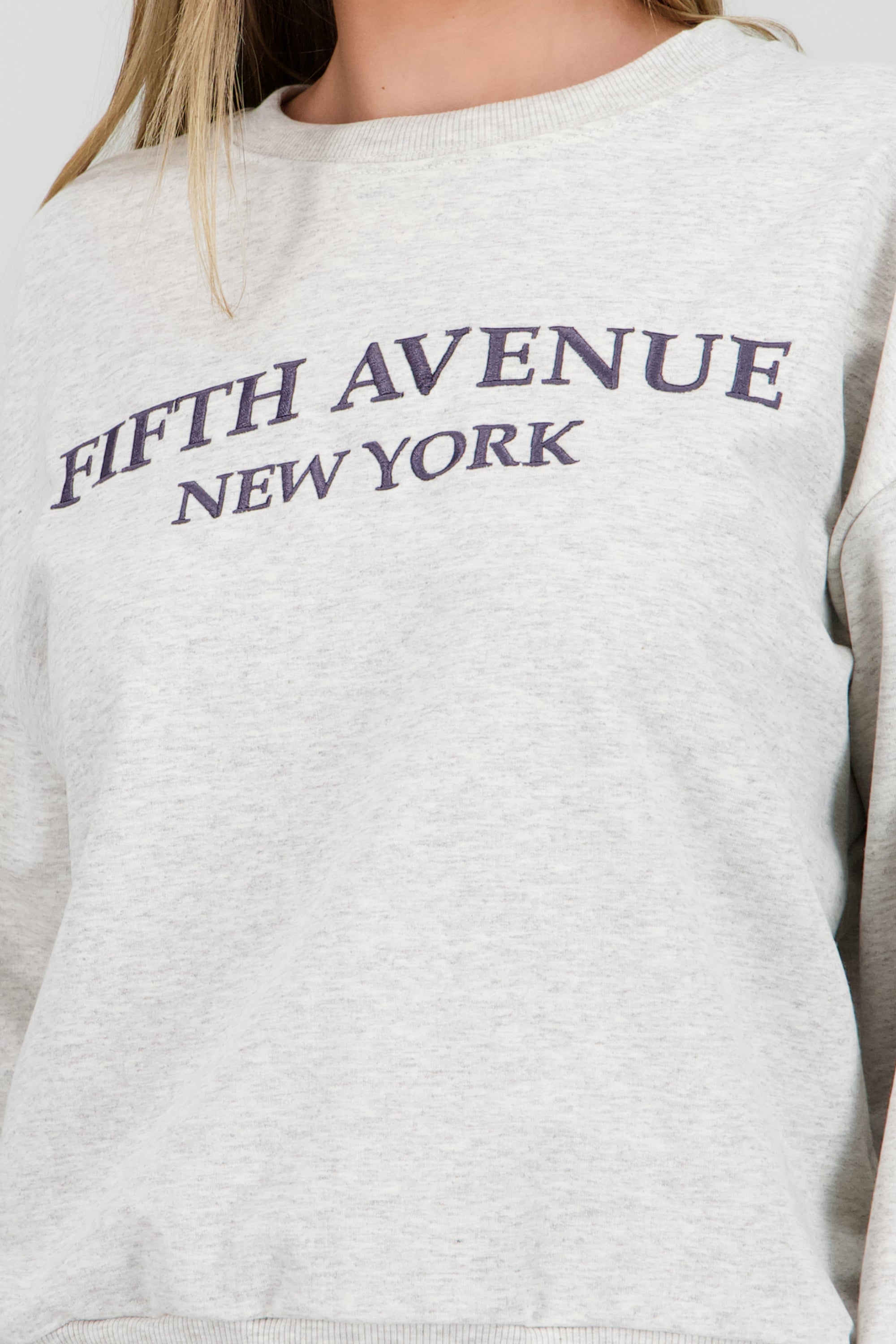 Sudadera estampado nueva york GRIS
