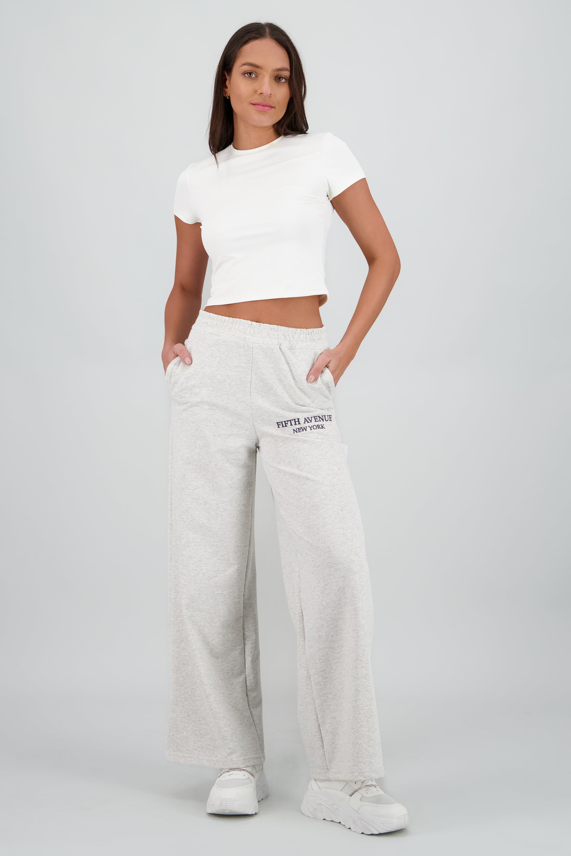 Pants estampado nueva york GRIS