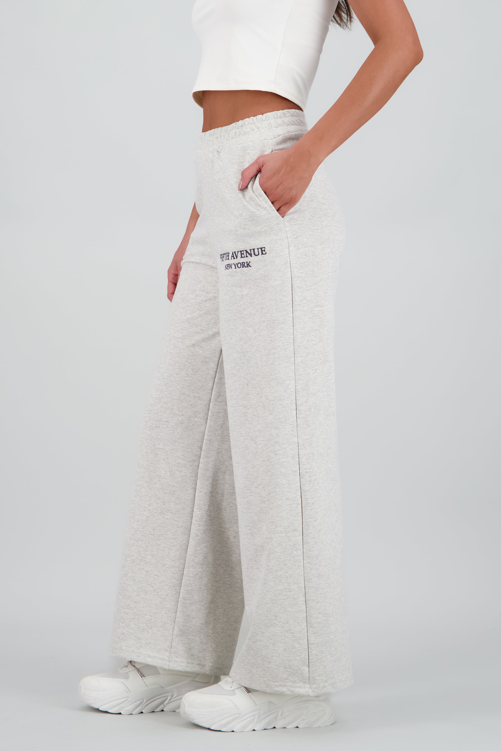 Pants estampado nueva york GRIS