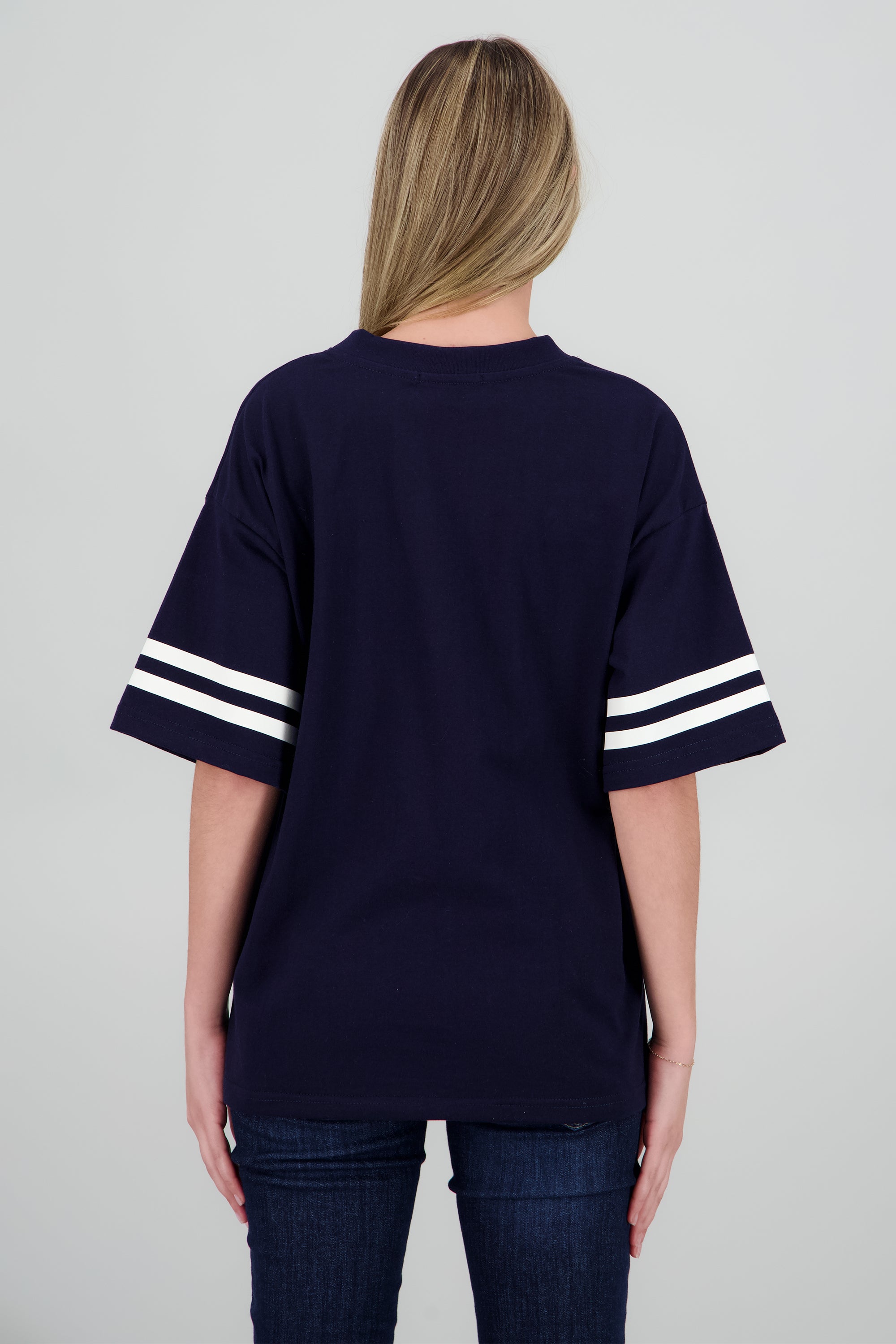 Playera oversize estampado numeros MARINO