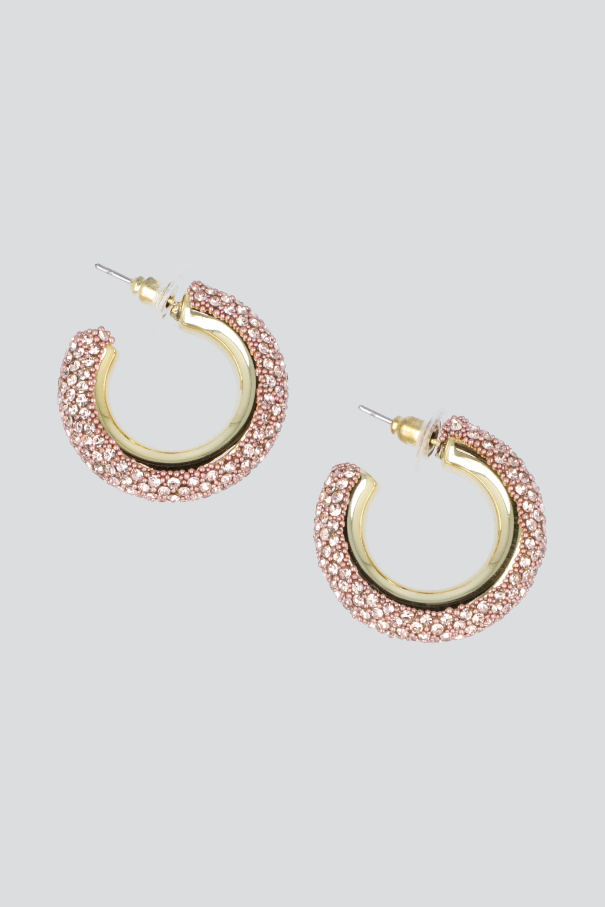 ARRACADAS FULL BRILLOS COLOR PALO DE ROSA