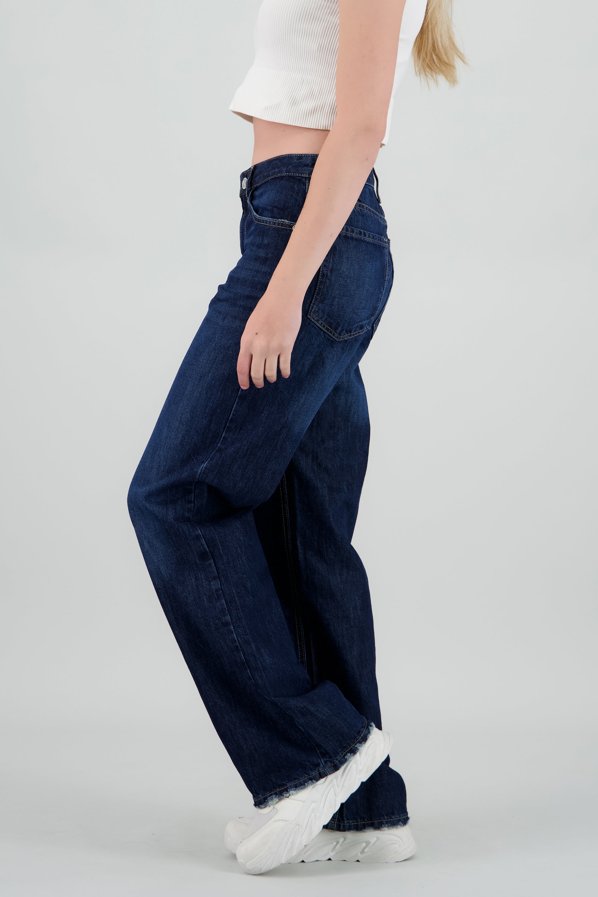 Jeans wide leg amplios DARK WASH