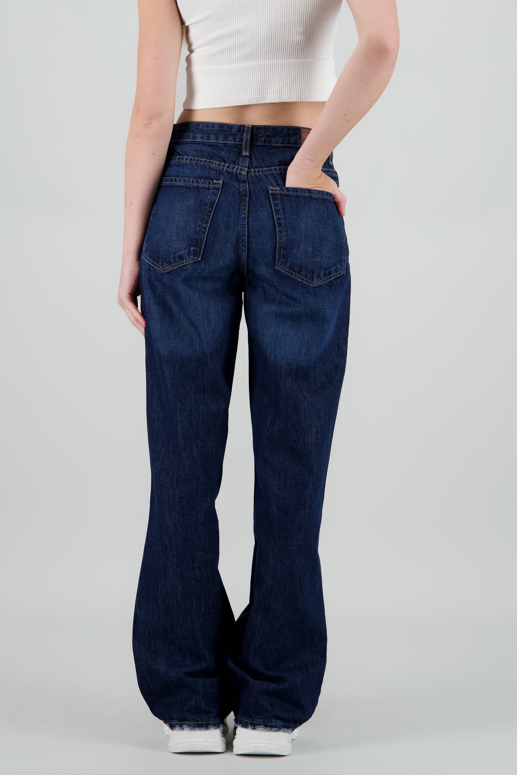 Jeans wide leg amplios DARK WASH