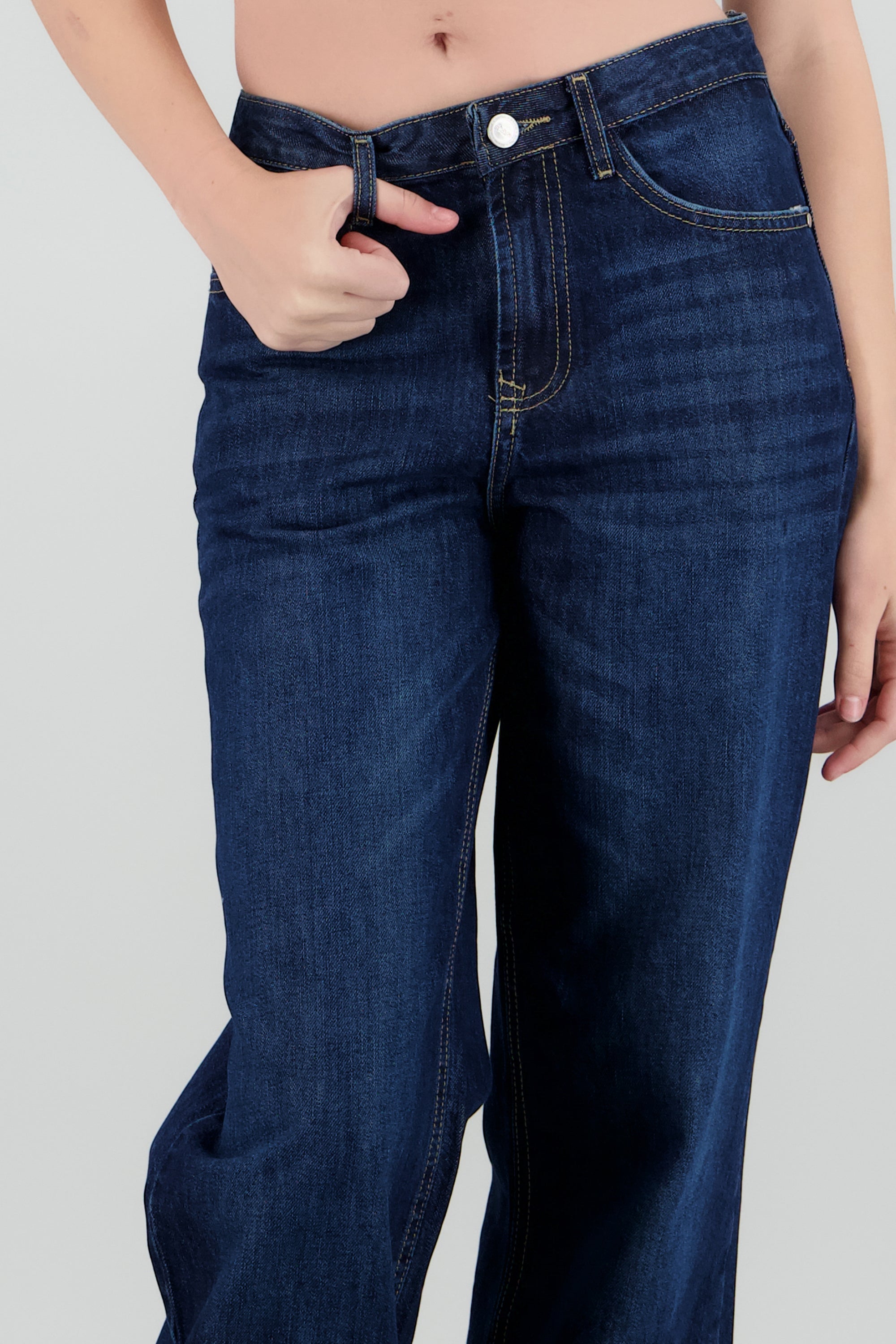 Jeans wide leg amplios DARK WASH