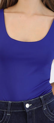 Bodysuit escote redondo manga corta liso