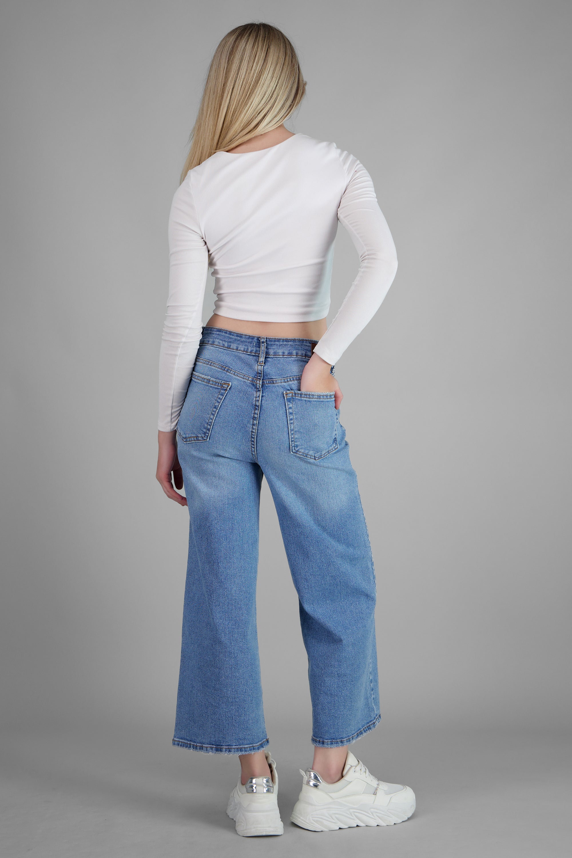 Jeans culotte mid rise MEDIUM WASH