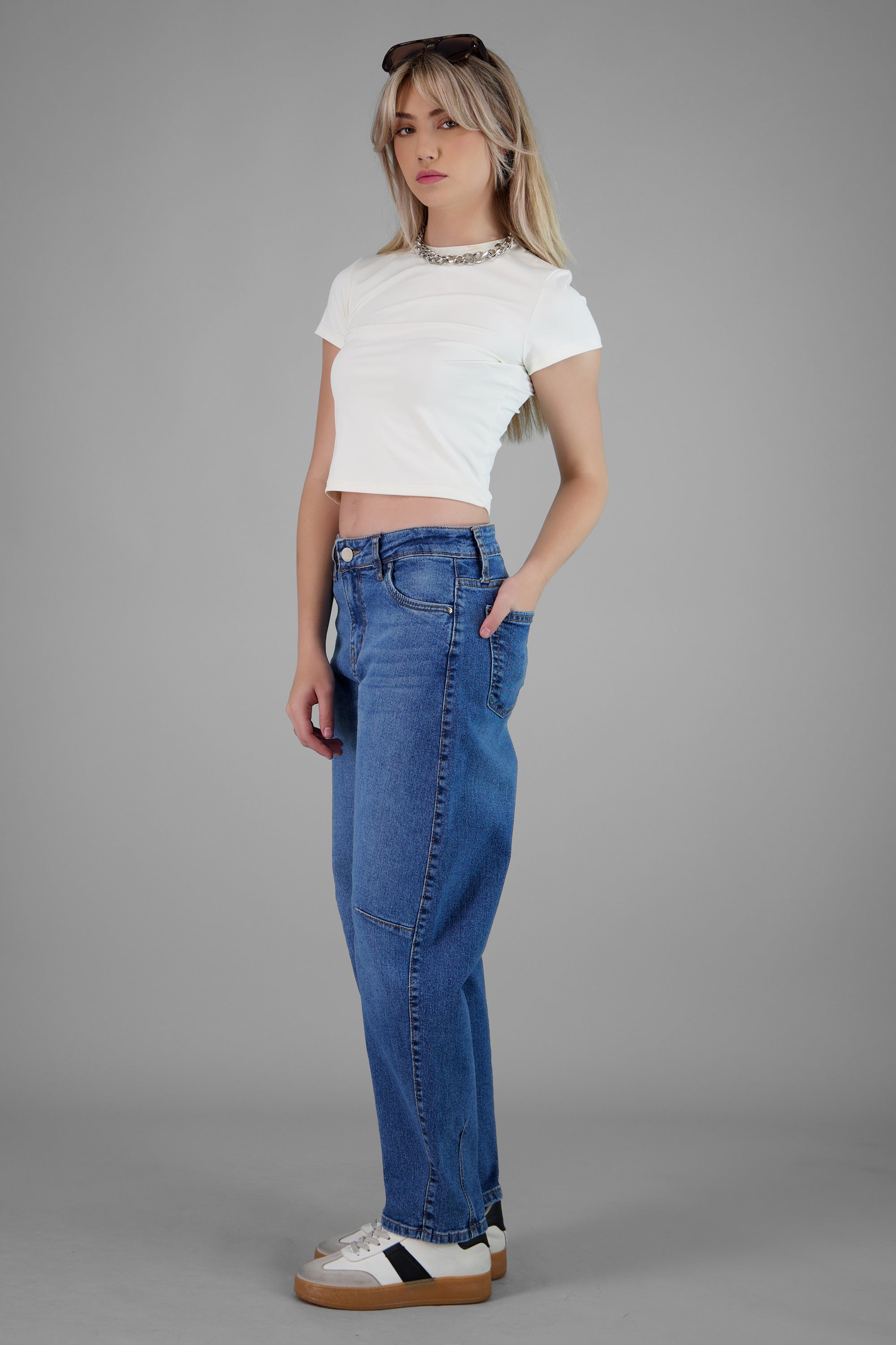 Jeans barrel slim DARK WASH