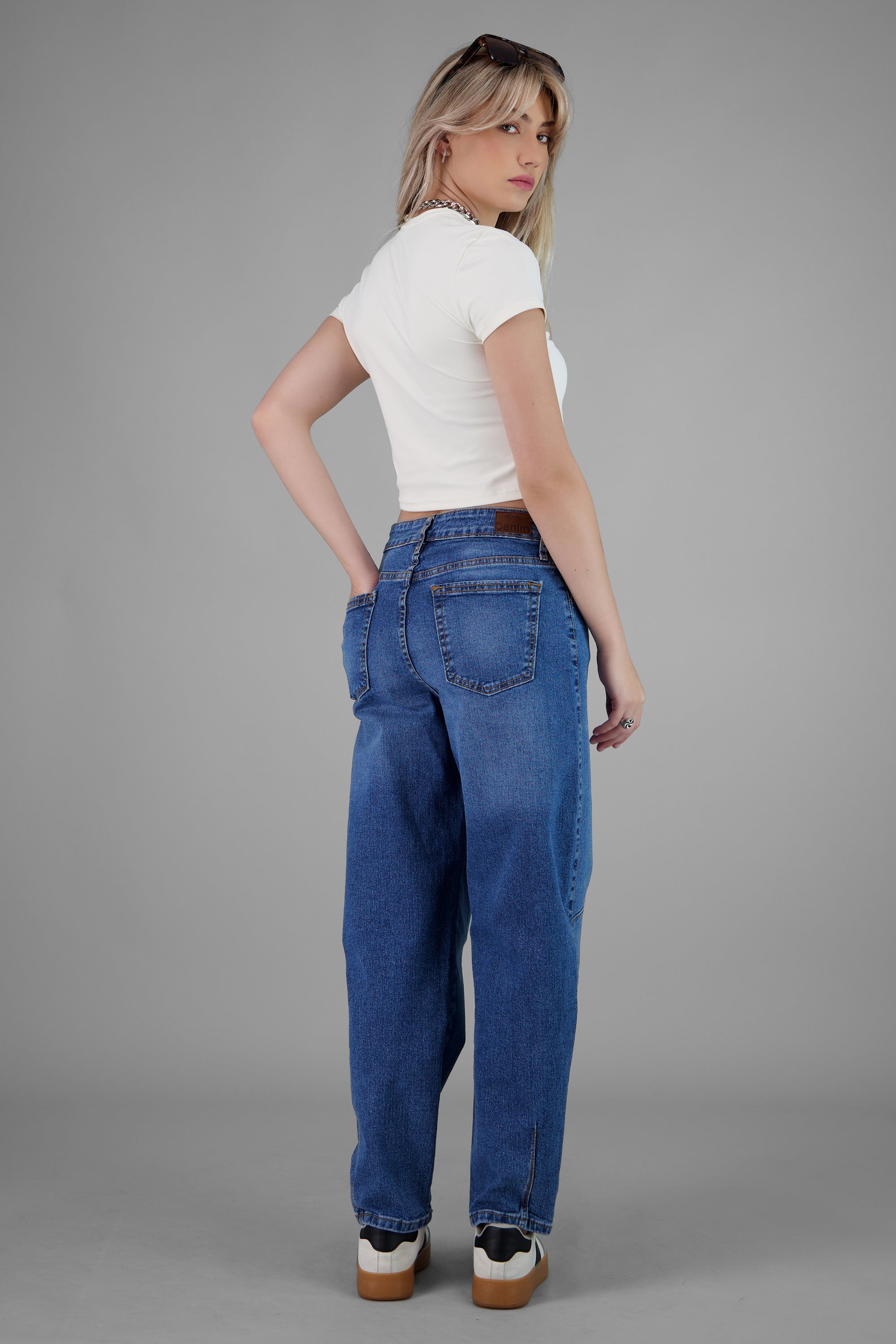 Jeans barrel slim DARK WASH