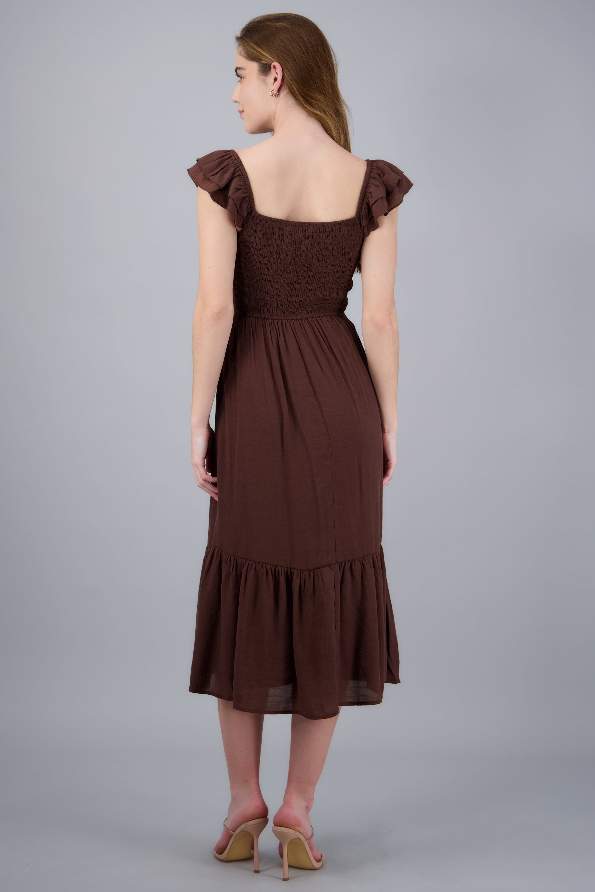 Vestido maxi detalle lace up CAFE OBSCURO