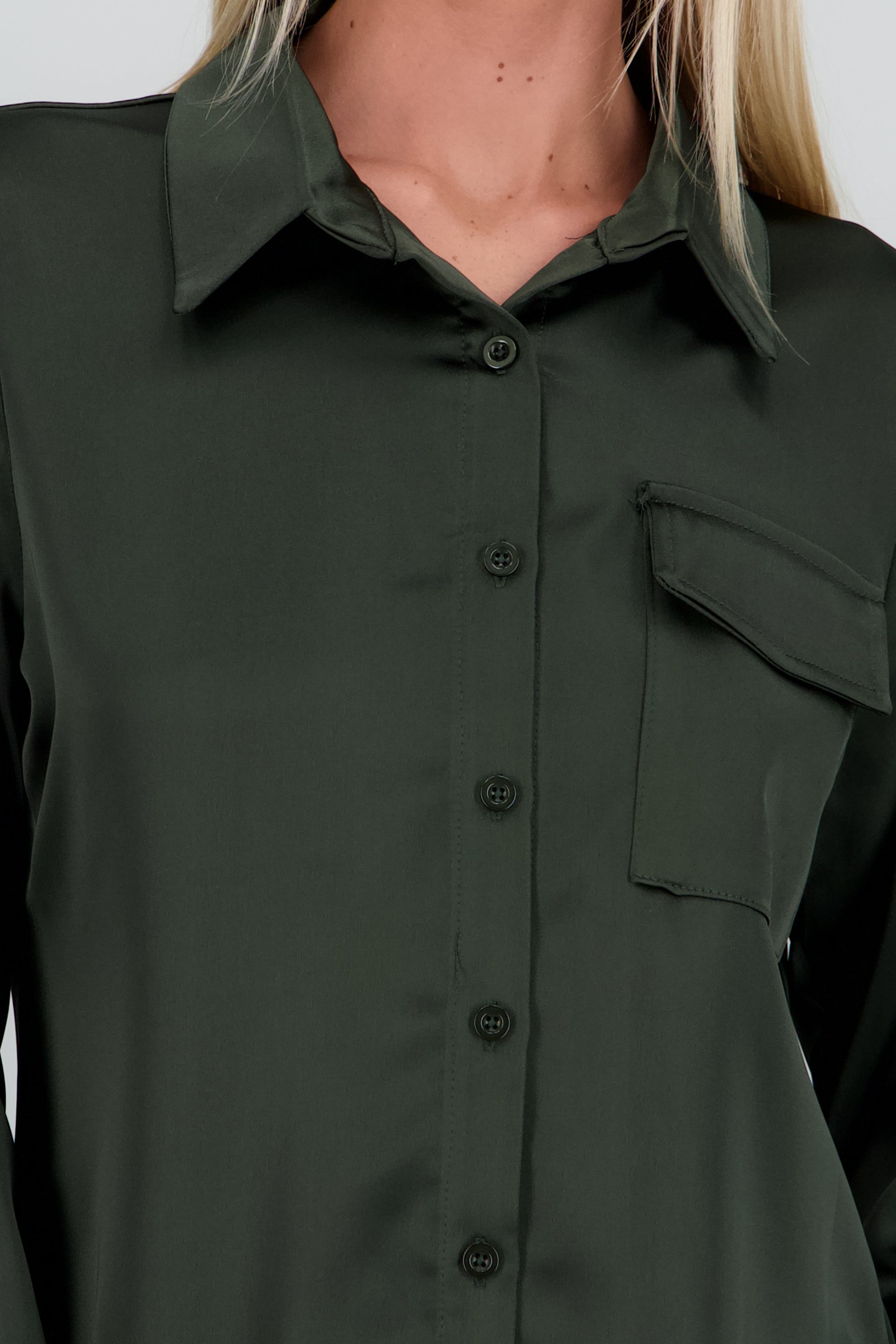 Camisa satin mangas elevador OLIVO