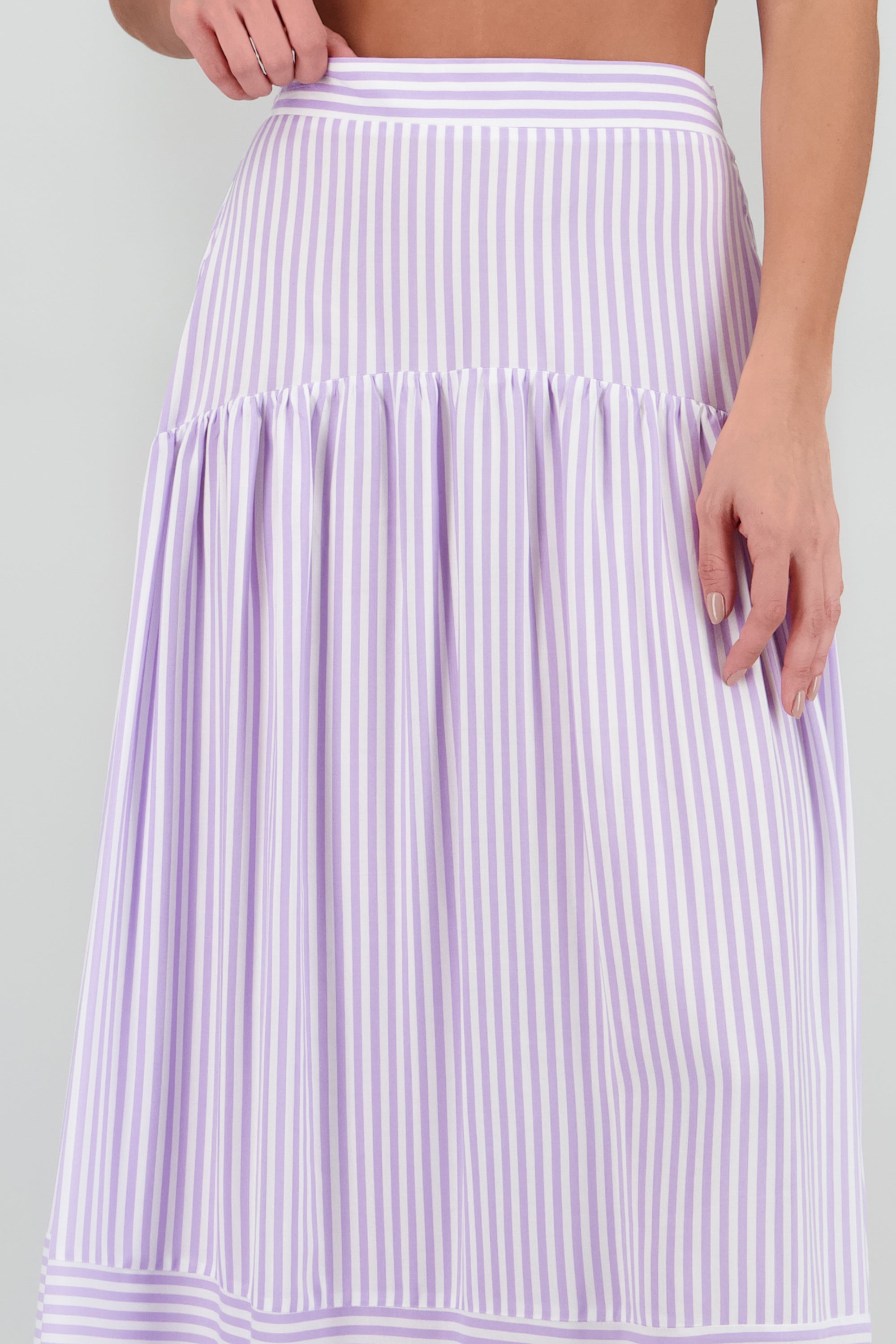 Falda maxi olanes rayas LILA