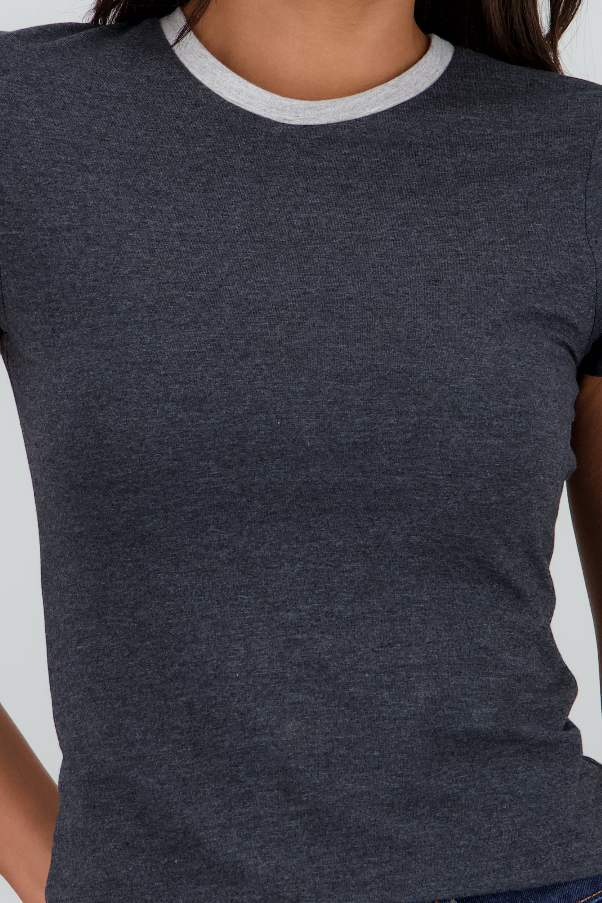 T-Shirt Cuello Redondo GRIS COMBO