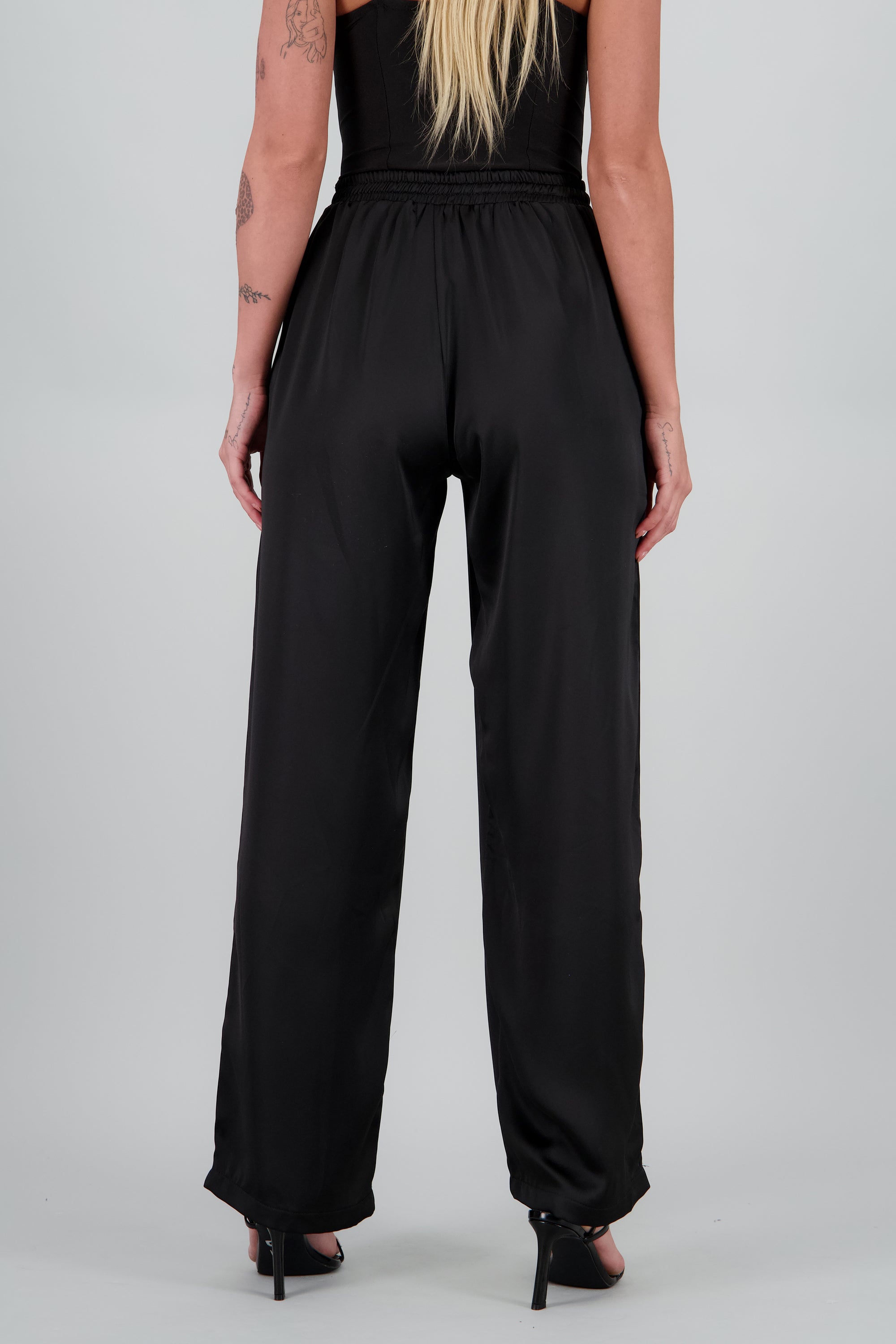 pantalon wide leg NEGRO