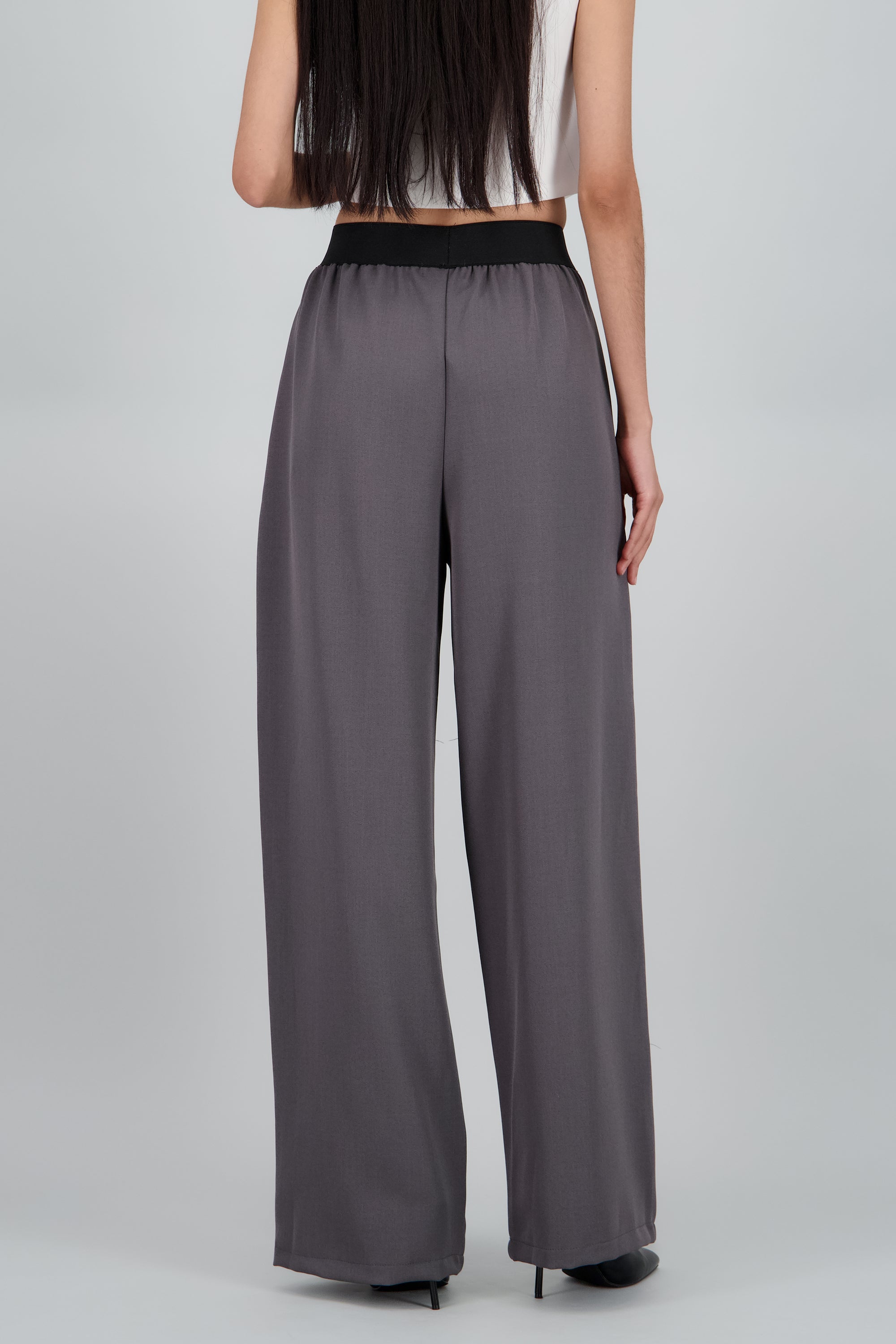 Pantalon sastre pretina sporty GRIS
