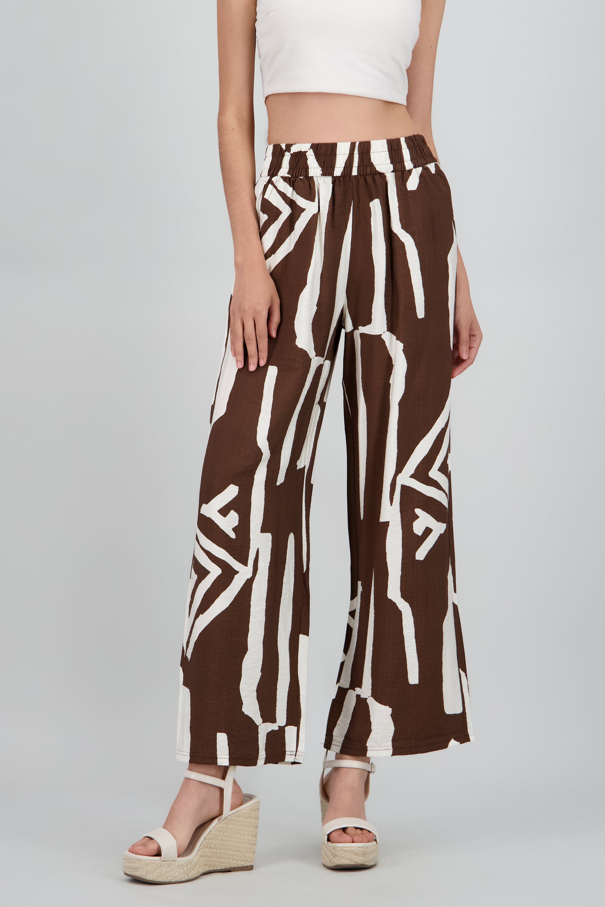 Pantalon estampado asimetrico CAFE COMBO