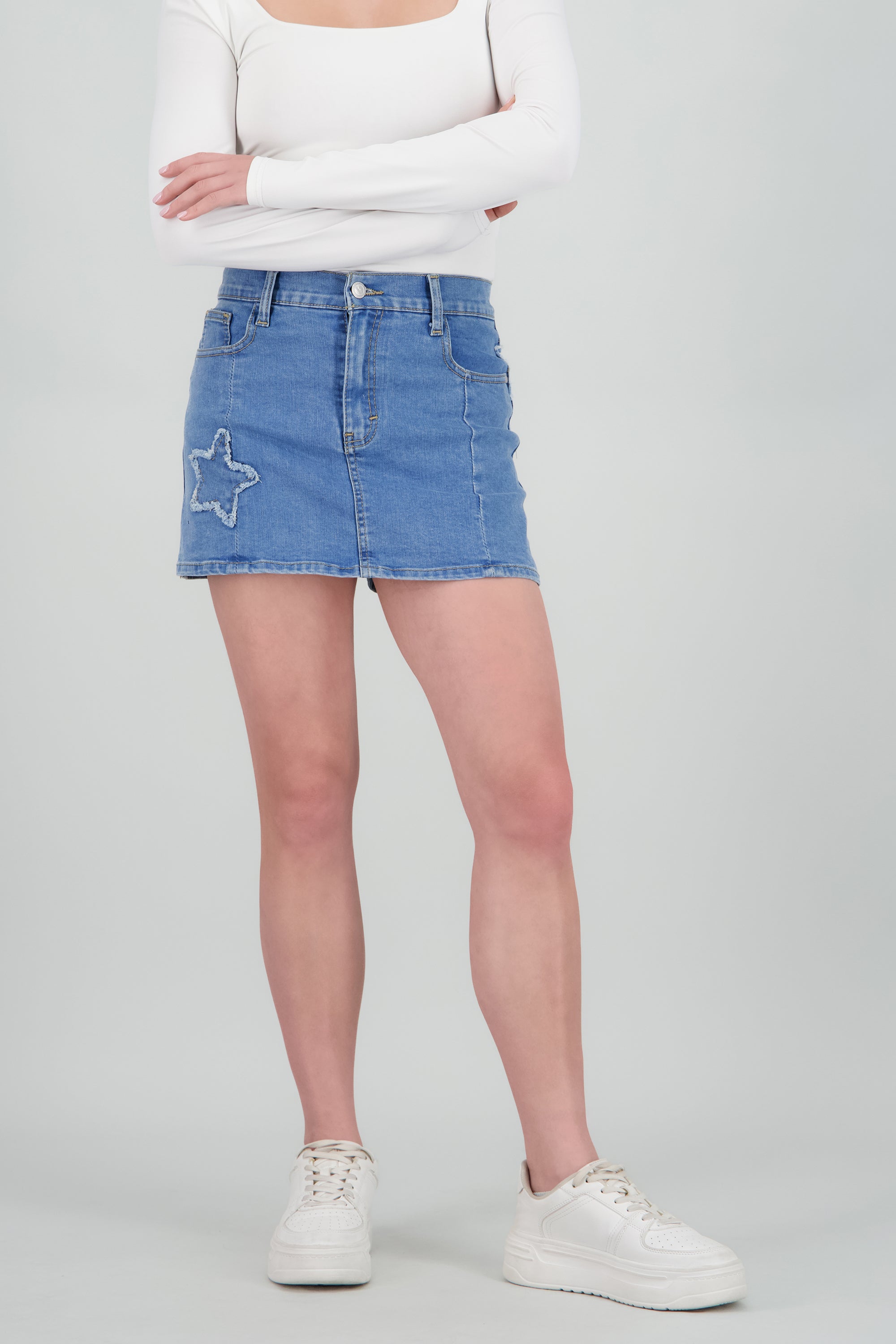 Skort estrellas abertura MEDIUM WASH