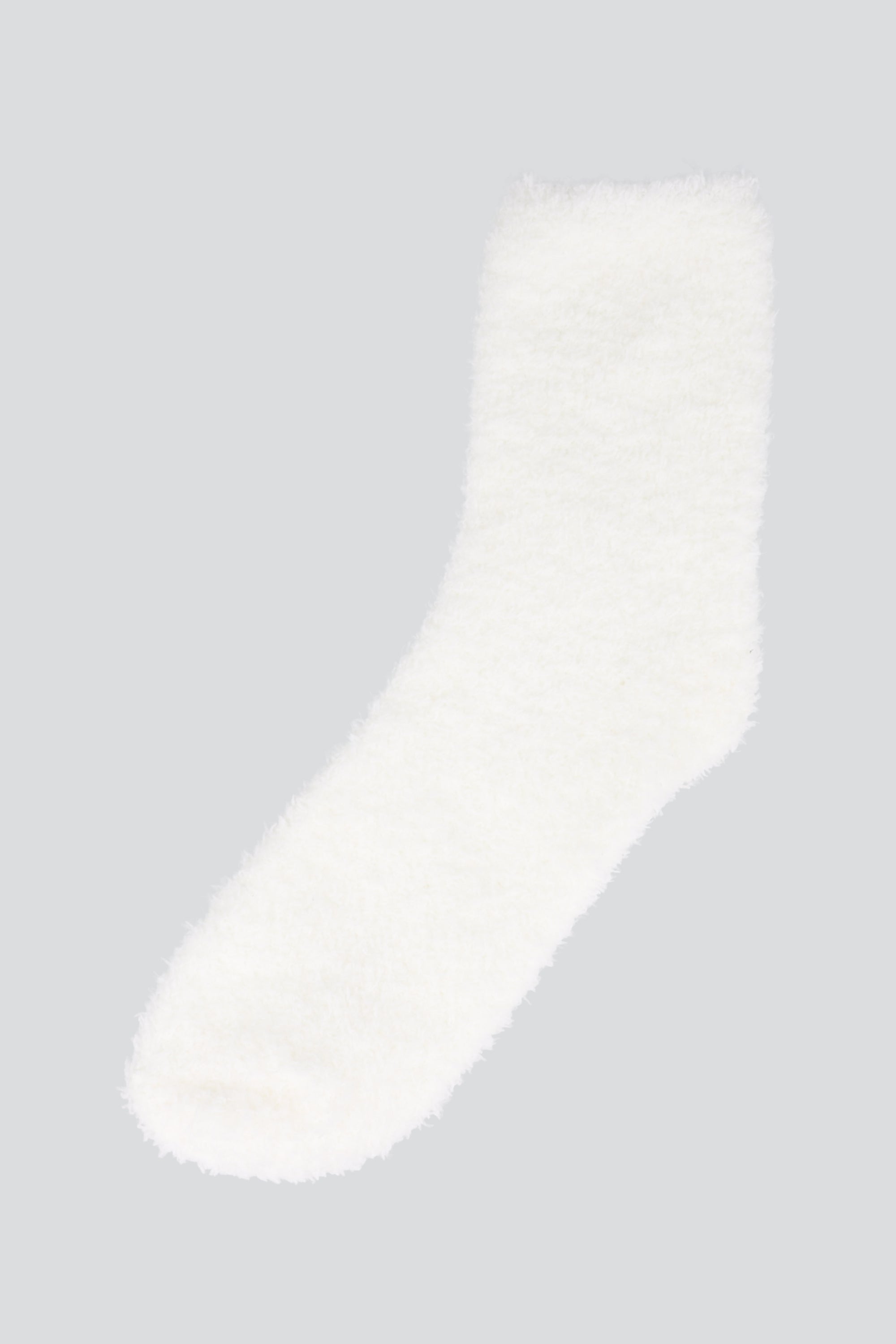 Calcetin peludo suave BLANCO