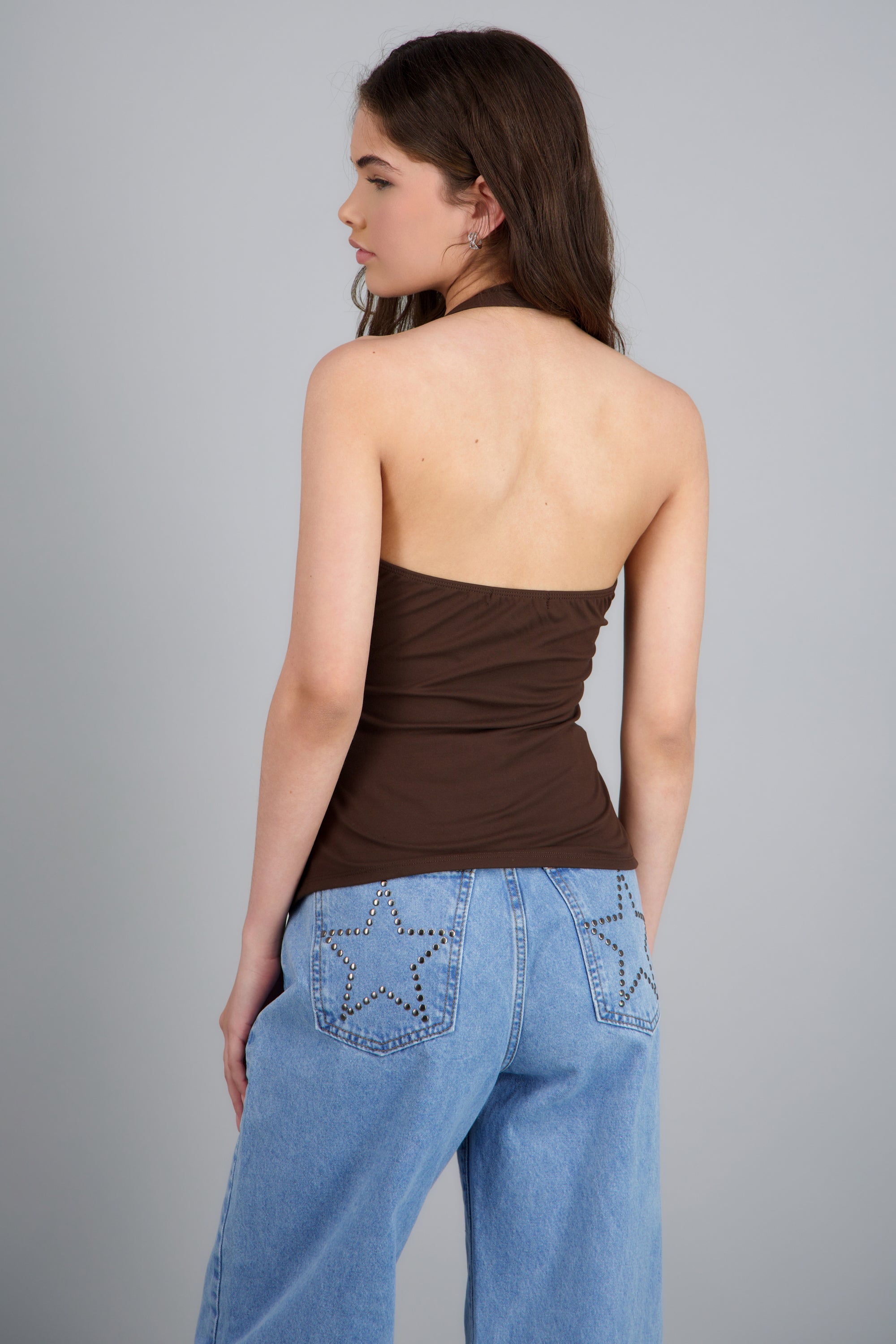 Top halter wrap CHOCOLATE